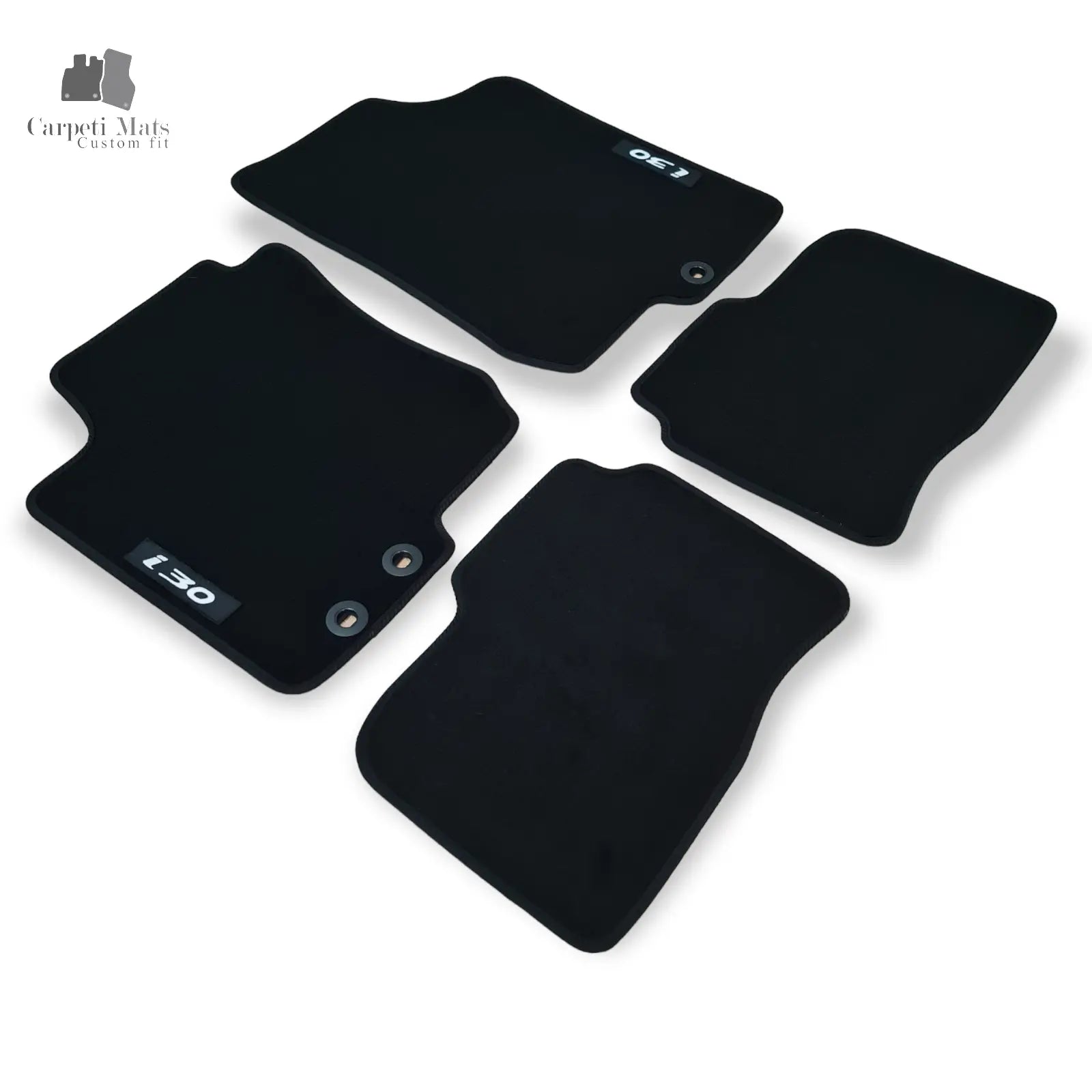 Carpet Car Floor Mats Velour for Hyundai I30 06.2006-06.2012 logo Car Floor Mats Velour CarpetiMats