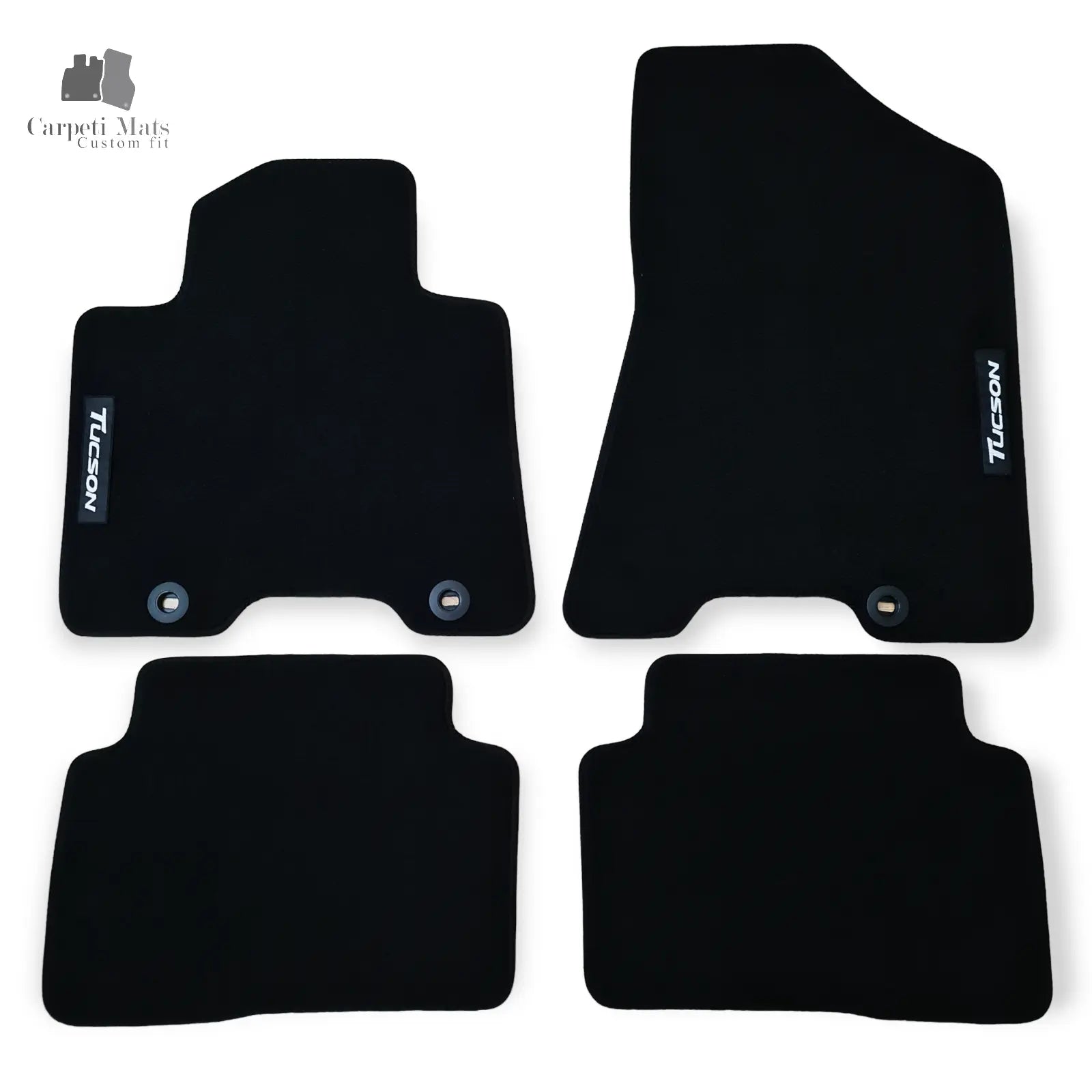 Carpet Car Floor Mats Velour for Hyundai Tucson 01.2015-08.2020 logo Car Floor Mats Velour CarpetiMats