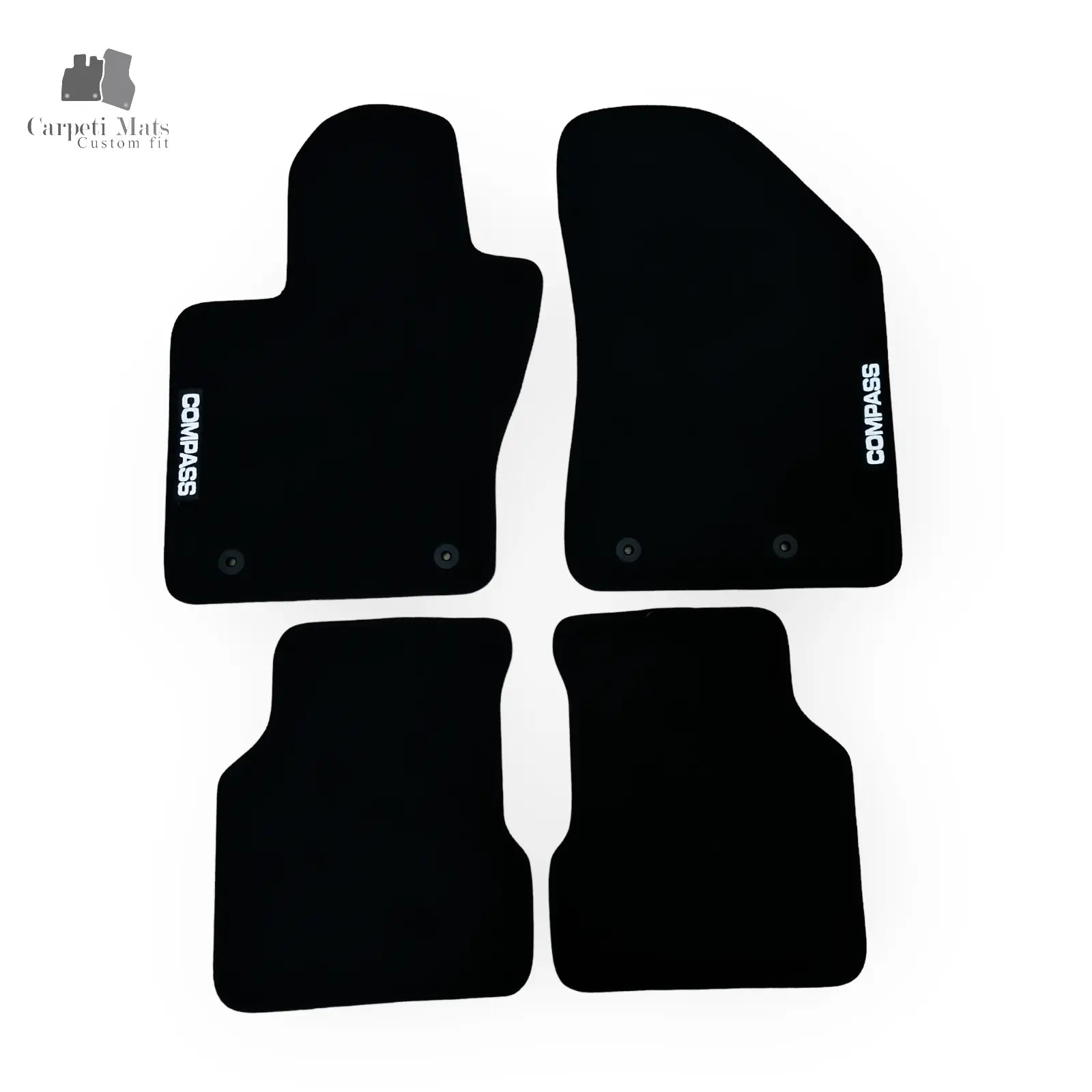 Carpet Car Floor Mats Velour for JEEP Compass 10.2016->logo Car Floor Mats Velour CarpetiMats