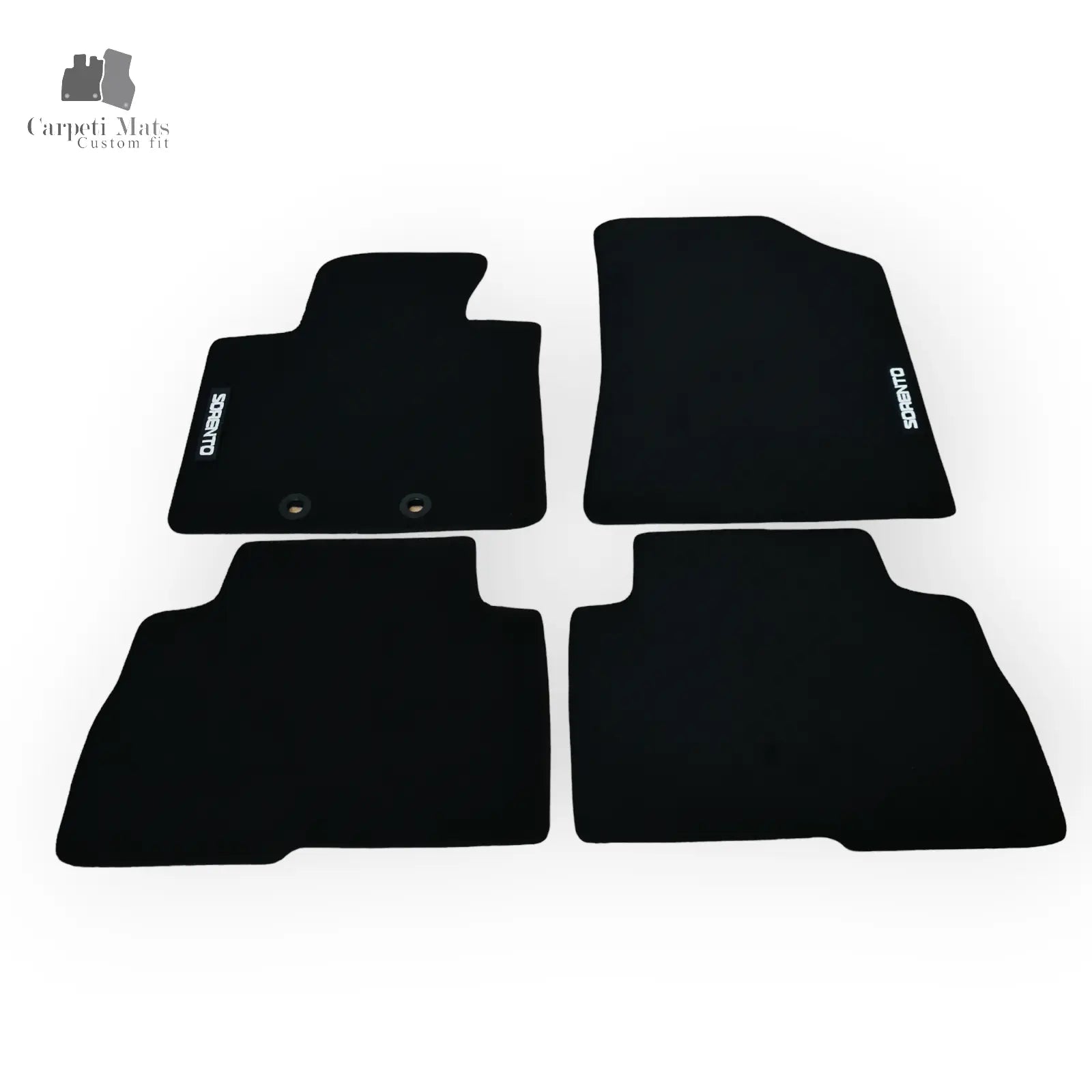 Carpet Car Floor Mats Velour for Kia Sorento 01.2015-01.2020- logo Car Floor Mats Velour CarpetiMats