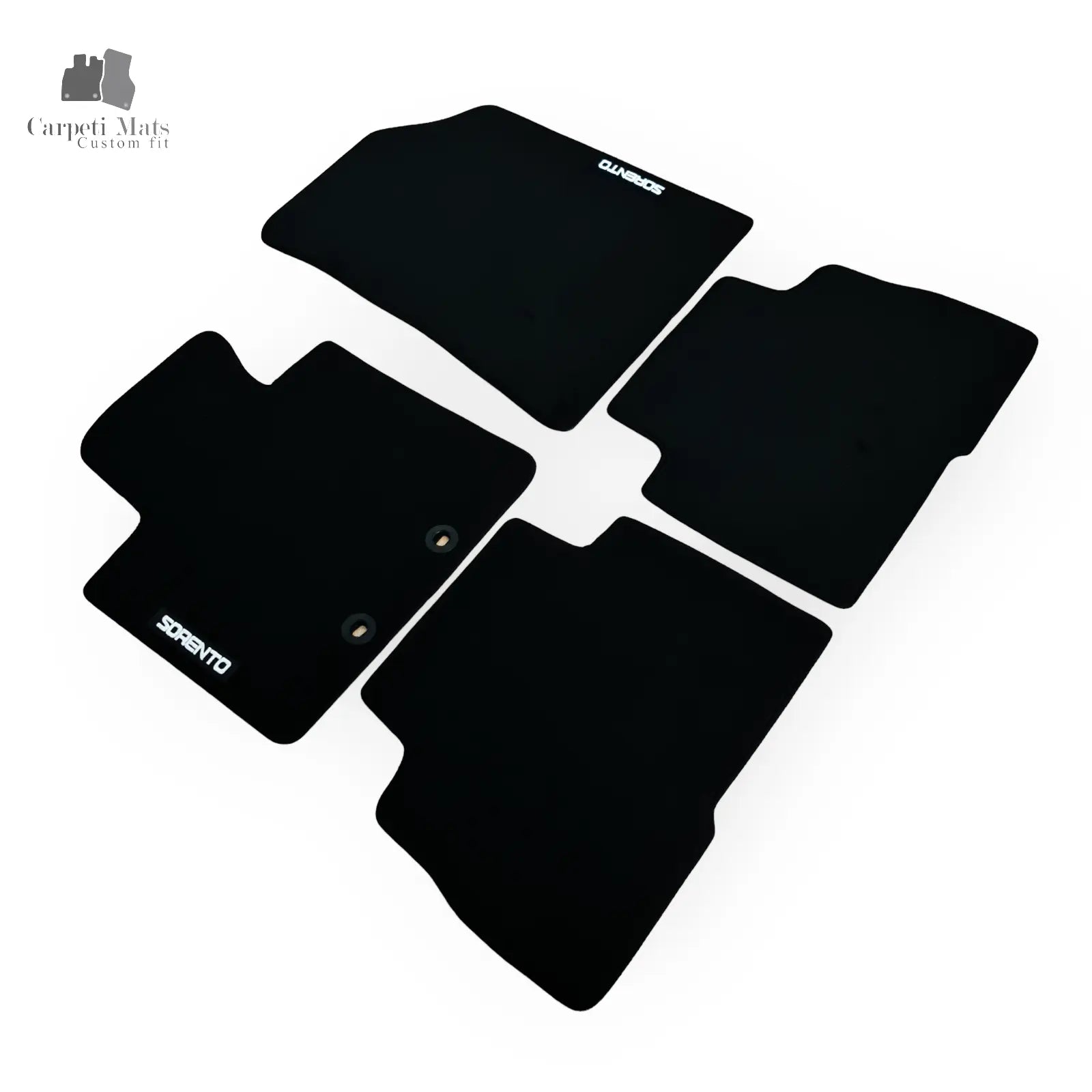 Carpet Car Floor Mats Velour for Kia Sorento 01.2015-01.2020- logo Car Floor Mats Velour CarpetiMats