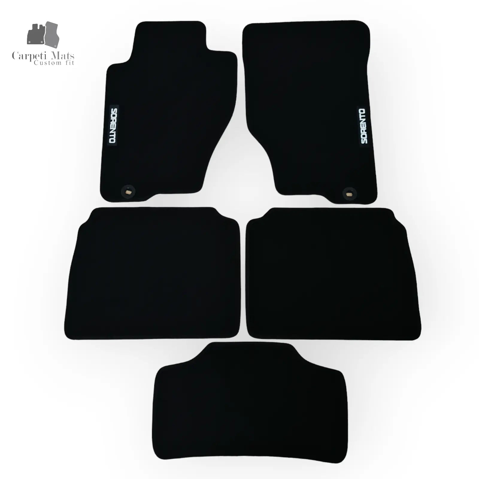 Carpet Car Floor Mats Velour for Kia Sorento 08.2002-11.2009 logo Car Floor Mats Velour CarpetiMats