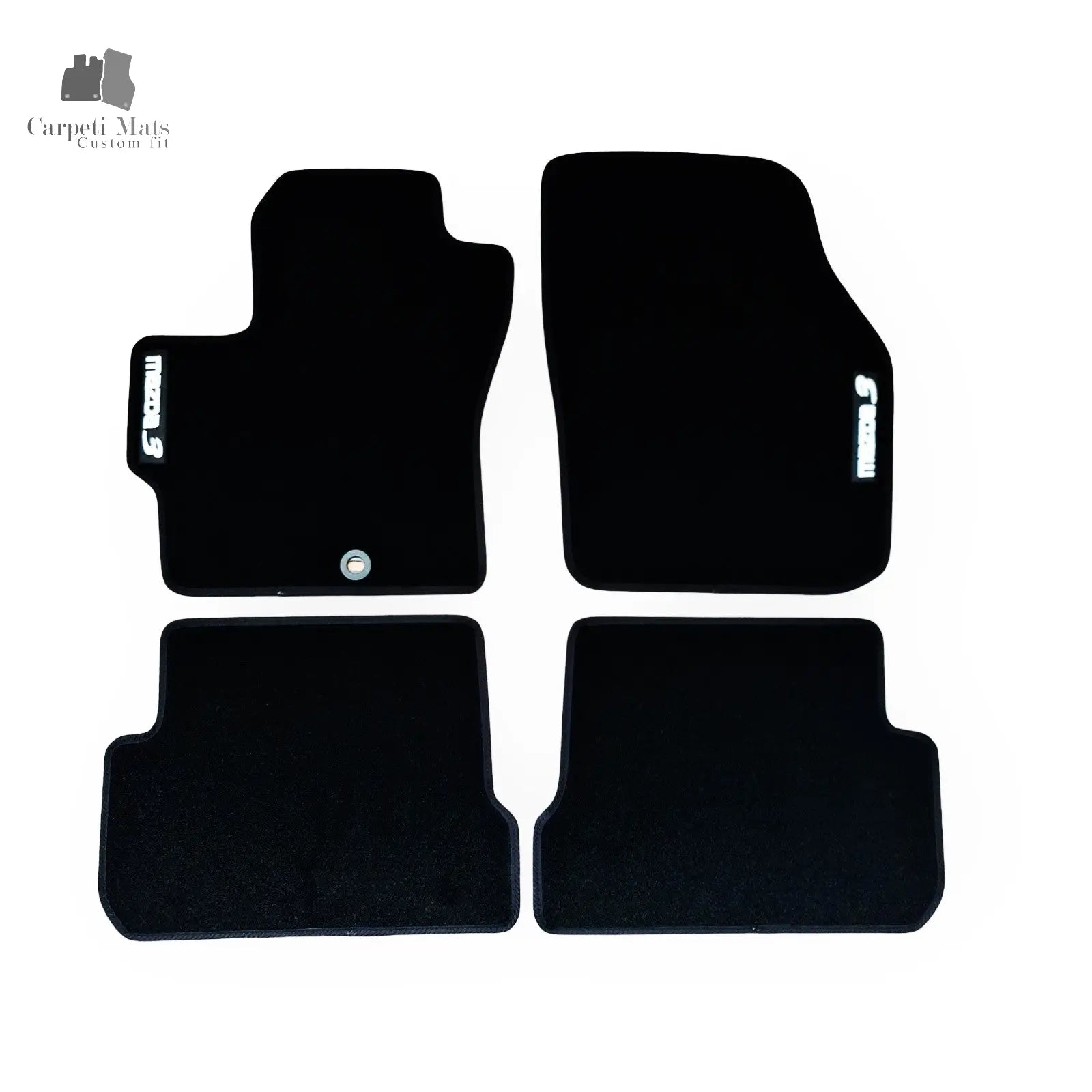 Carpet Car Floor Mats Velour for Mazda 3 10.2003-12.2009 logo Car Floor Mats Velour CarpetiMats