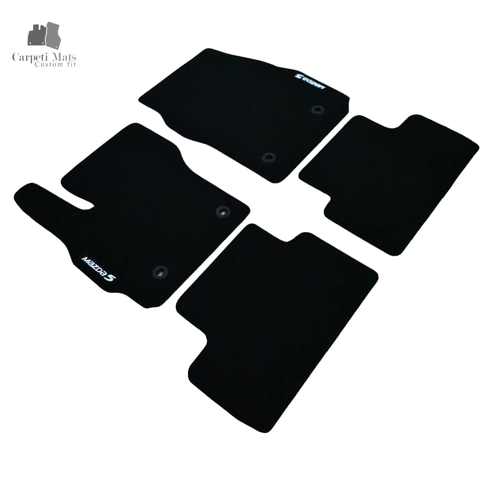 Carpet Car Floor Mats Velour for Mazda 5 2005-2009-logo Car Floor Mats Velour CarpetiMats