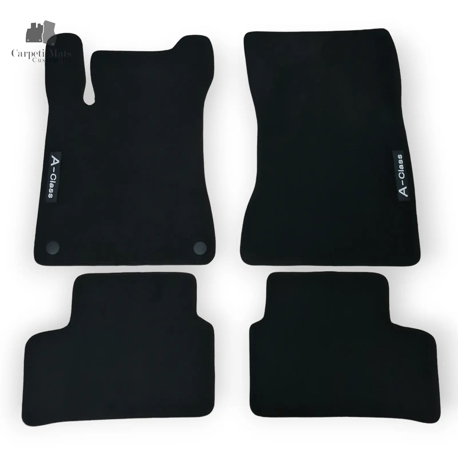 Carpet Car Floor Mats Velour for Mercedes A Class 2018-> W177-logo Car Floor Mats Velour CarpetiMats