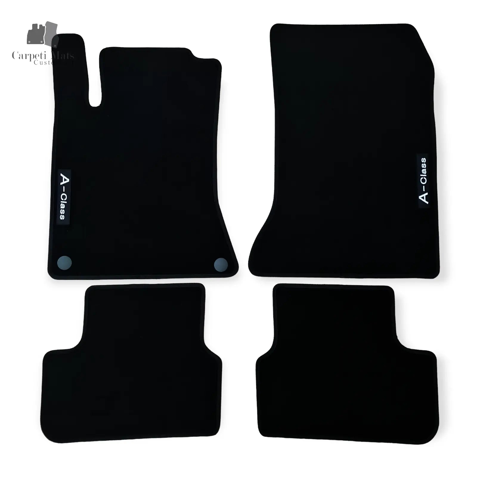 Carpet Car Floor Mats Velour for Mercedes A Class W176 06.2012-04.2018-LOGO Car Floor Mats Velour CarpetiMats