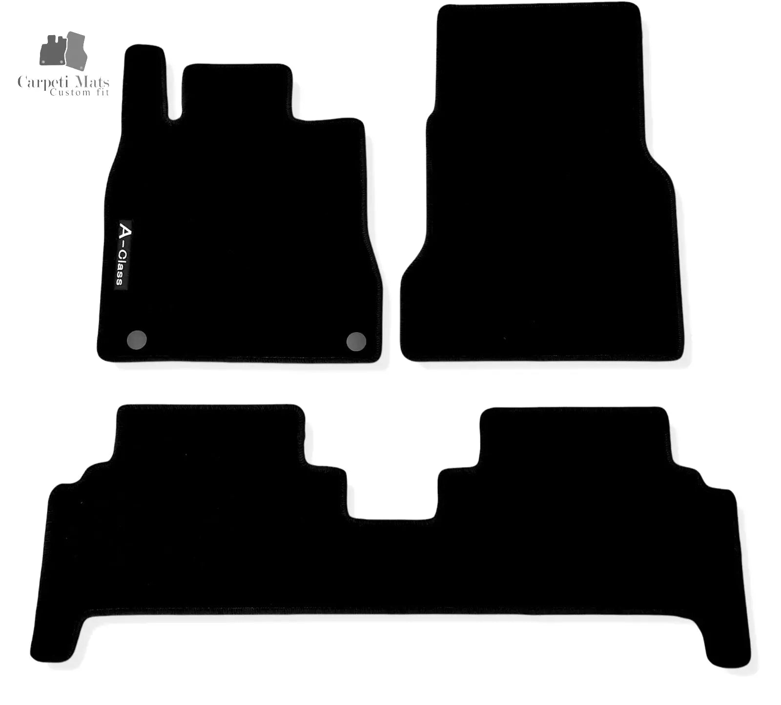 Carpet Car Floor Mats Velour for Mercedes A Class short wheel base W168 1997-2004-logo Car Floor Mats Velour CarpetiMats