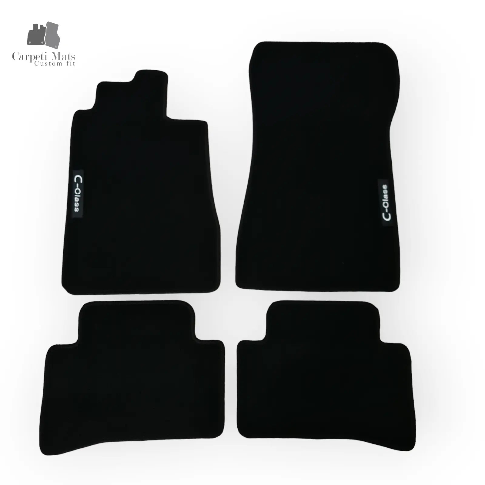 Carpet Car Floor Mats Velour for Mercedes C Class 1993-2000 W202-logo Car Floor Mats Velour CarpetiMats
