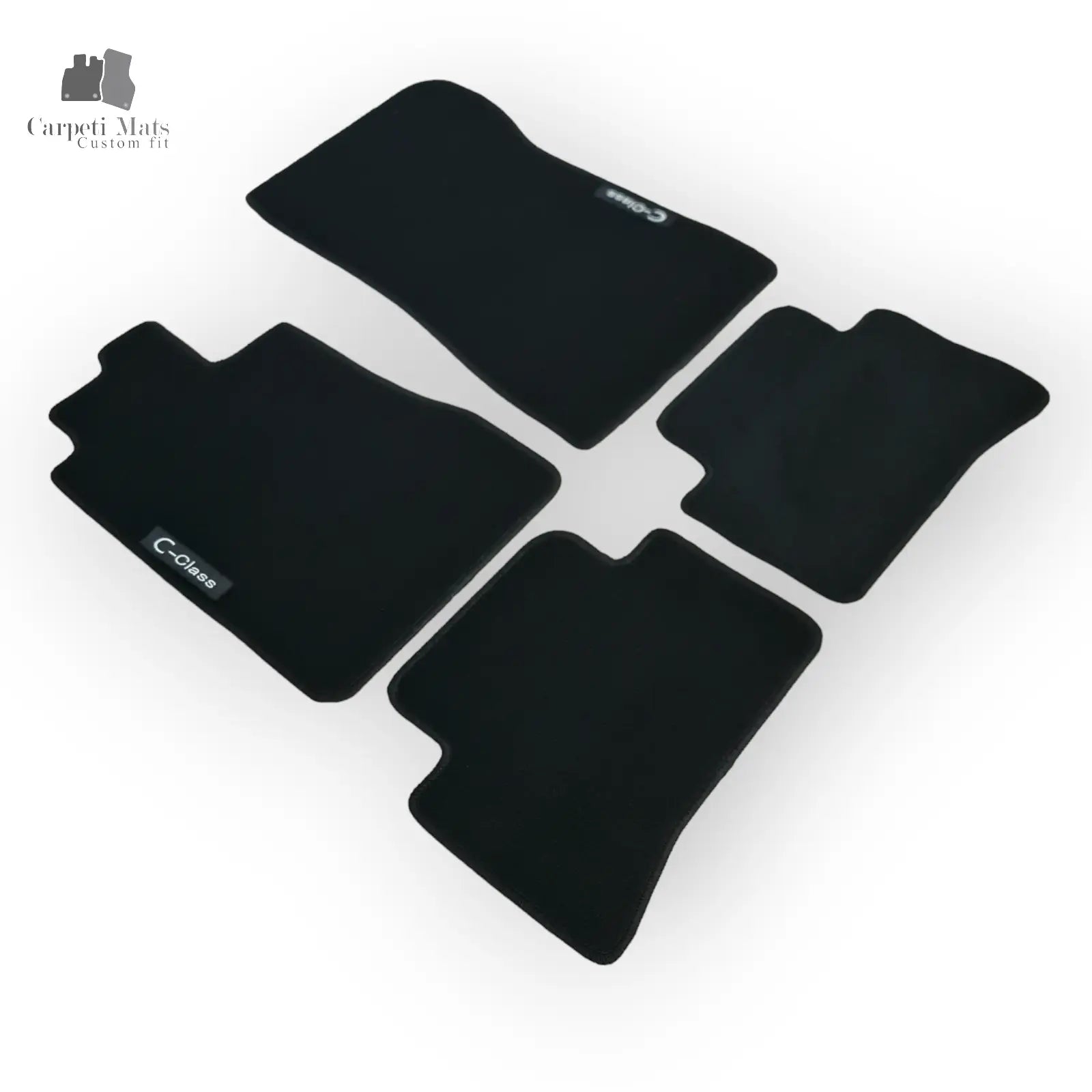 Carpet Car Floor Mats Velour for Mercedes C Class 1993-2000 W202-logo Car Floor Mats Velour CarpetiMats