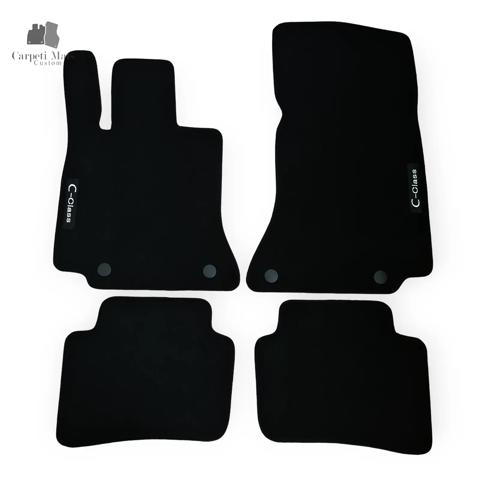 Carpet Car Floor Mats Velour for Mercedes C Class 2020-> W206-logo Car Floor Mats Velour CarpetiMats