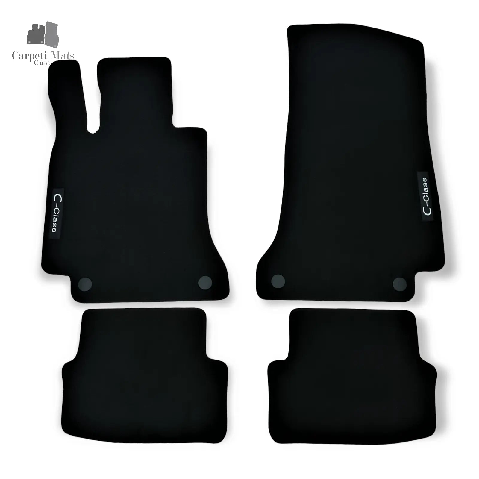 Carpet Car Floor Mats Velour for Mercedes C Class COUPE C205 2015-2021-LOGO Car Floor Mats Velour CarpetiMats