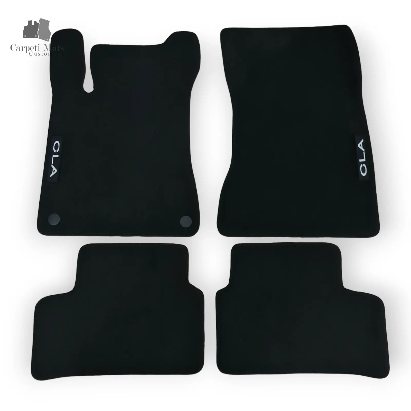 Carpet Car Floor Mats Velour for Mercedes CLA 2019-> C118-logo Car Floor Mats Velour CarpetiMats