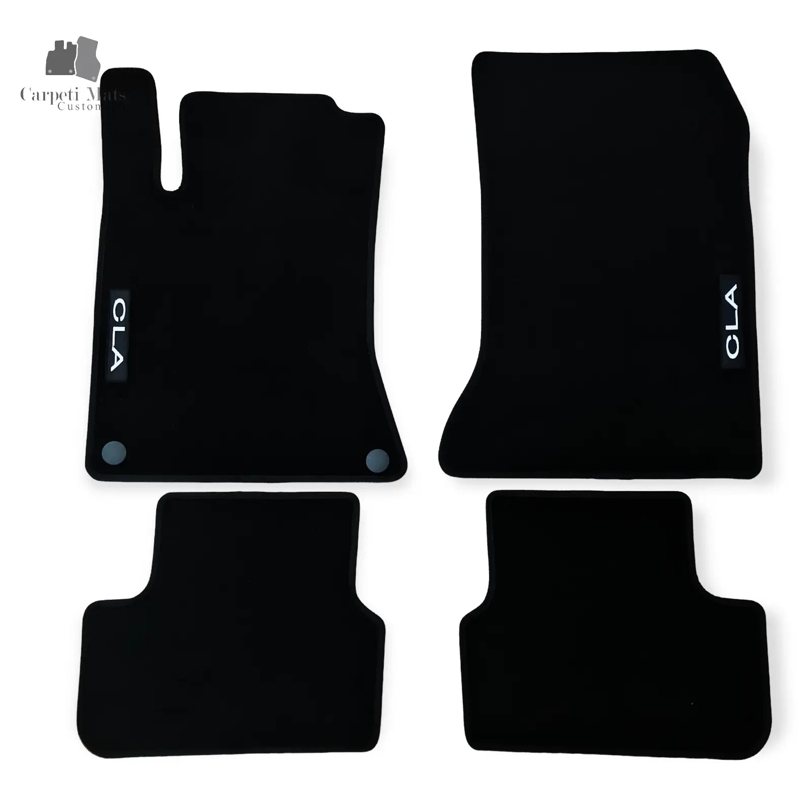 Carpet Car Floor Mats Velour for Mercedes CLA C117 01.2013-12.2018-logo Car Floor Mats Velour CarpetiMats