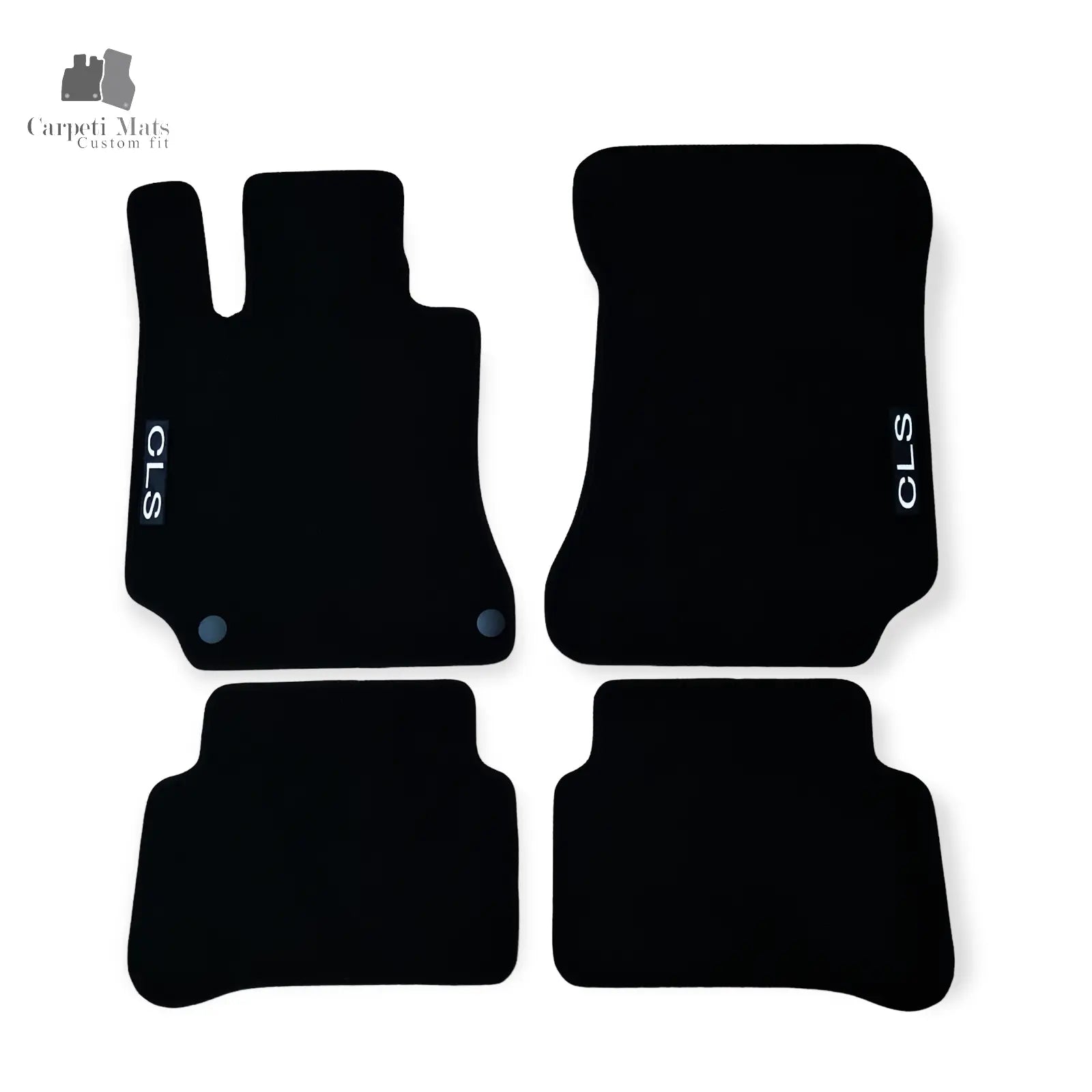 Carpet Car Floor Mats Velour for Mercedes CLS CLASS C218 01.2011-01.2018-LOGO Car Floor Mats Velour CarpetiMats