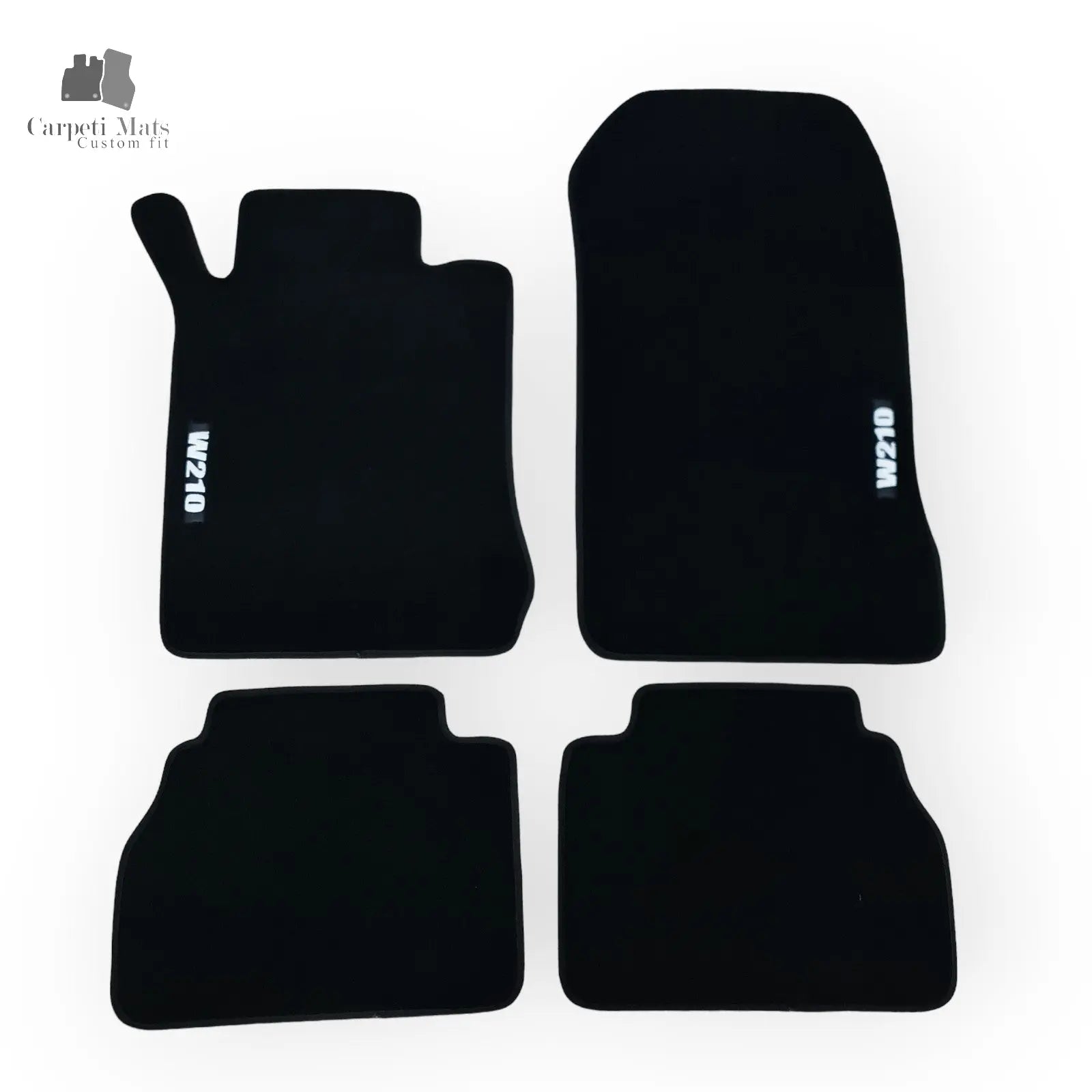 Carpet Car Floor Mats Velour for Mercedes E Class 1995-2002 W210-logo Car Floor Mats Velour CarpetiMats
