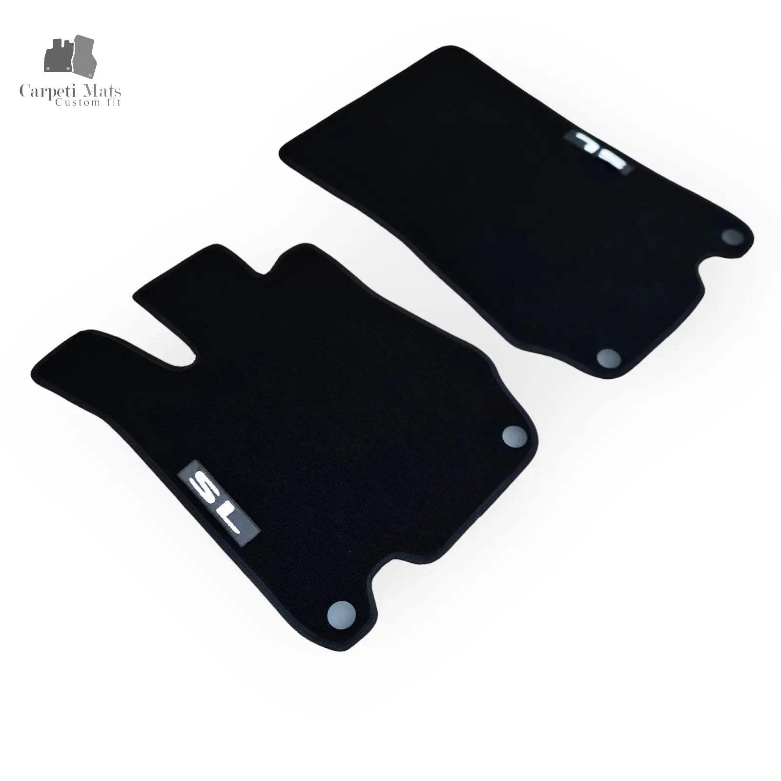 Carpet Car Floor Mats Velour for Mercedes SL Class 12.2001-01.2012 R230-logo Car Floor Mats Velour CarpetiMats