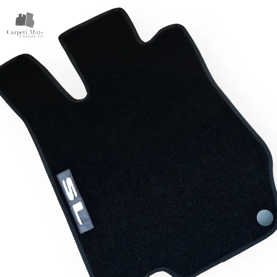 Carpet Car Floor Mats Velour for Mercedes SL Class 12.2001-01.2012 R230-logo Car Floor Mats Velour CarpetiMats