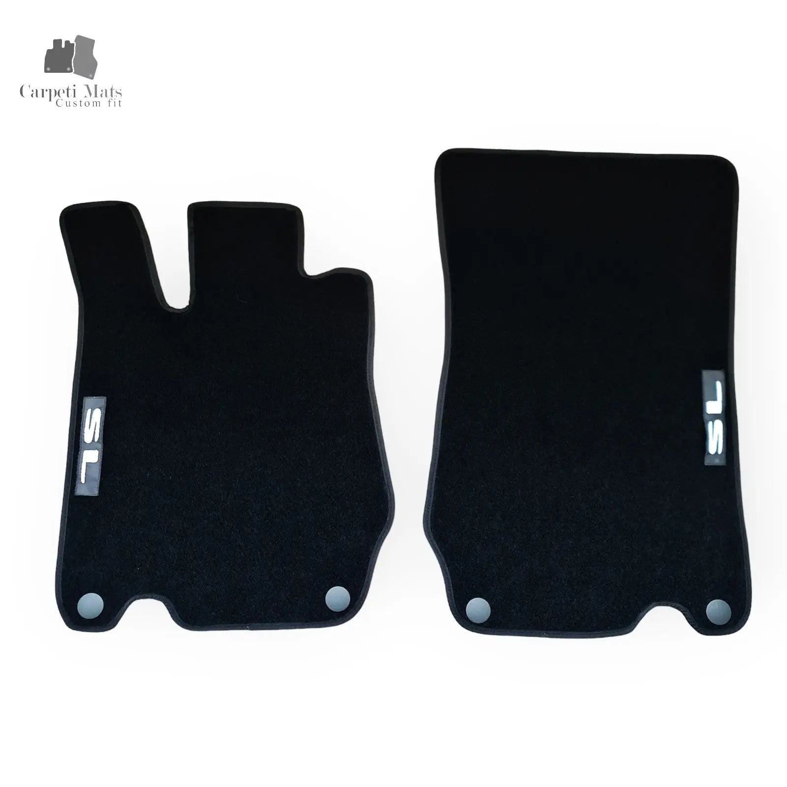 Carpet Car Floor Mats Velour for Mercedes SL Class 12.2001-01.2012 R230-logo Car Floor Mats Velour CarpetiMats