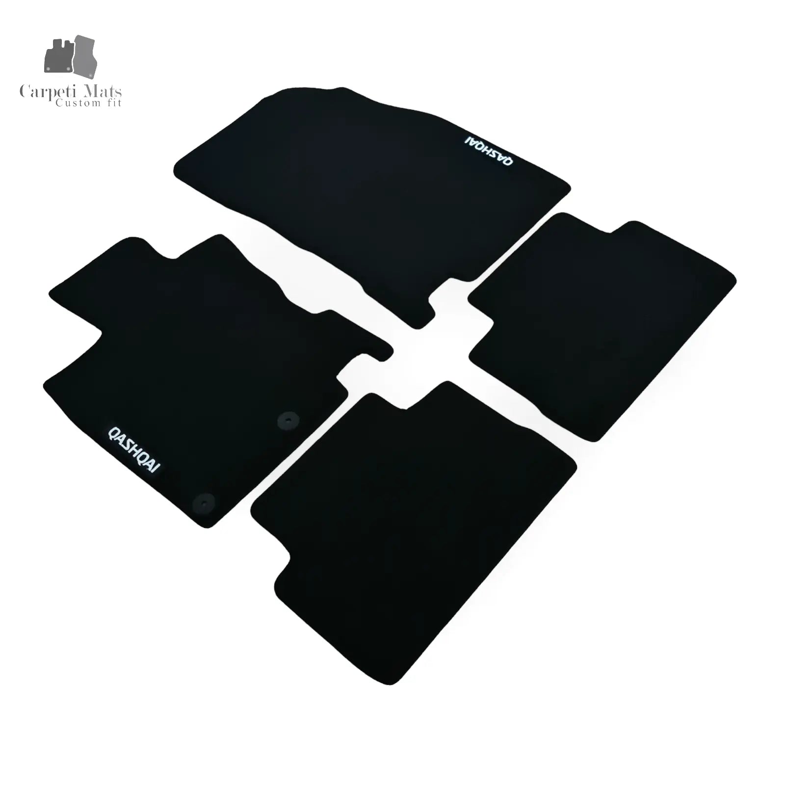 Carpet Car Floor Mats Velour for NISSAN Qashqai 01.2014-01.2021-logo Car Floor Mats Velour CarpetiMats