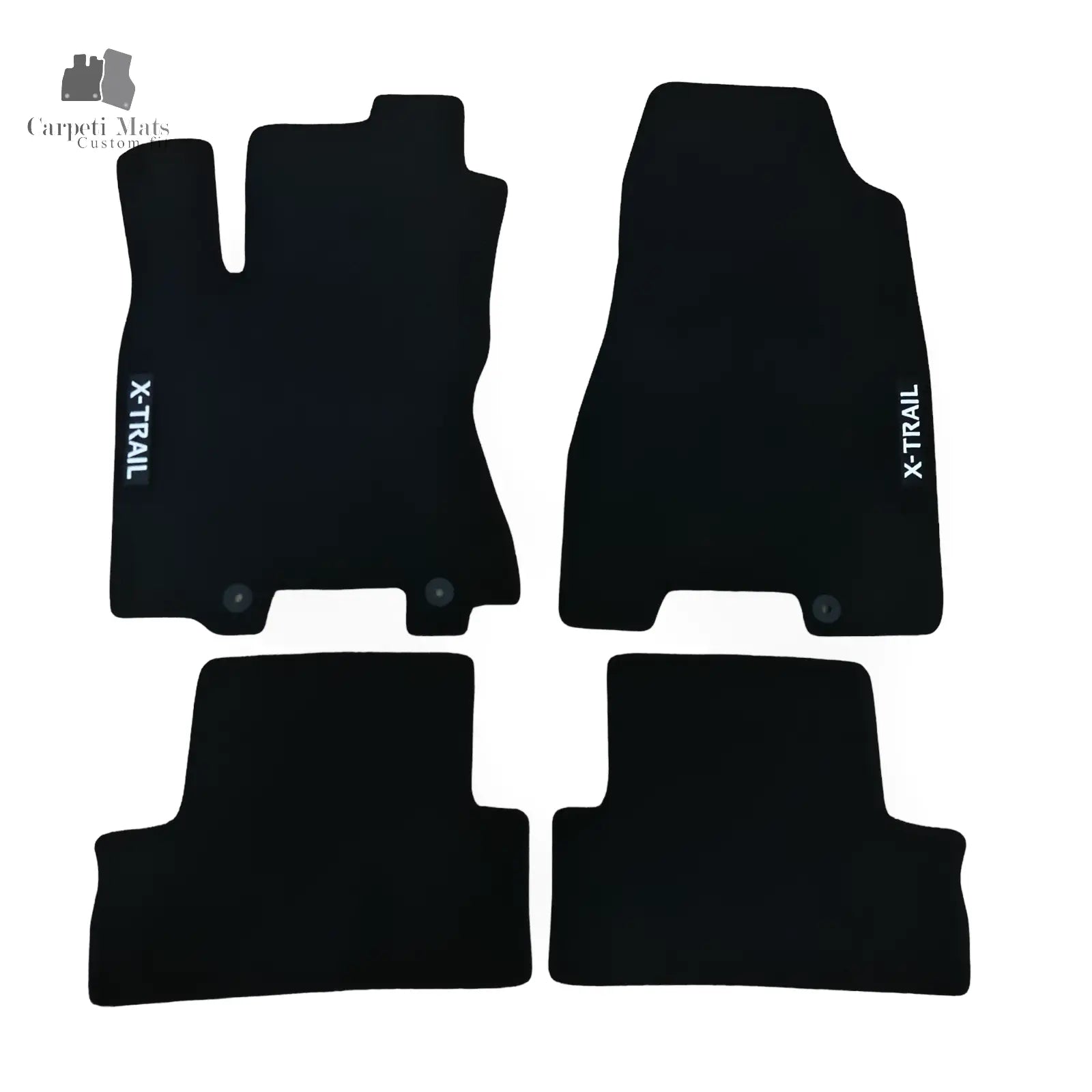 Carpet Car Floor Mats Velour for NISSAN X Trail 2007-2013 T31-logo Car Floor Mats Velour CarpetiMats