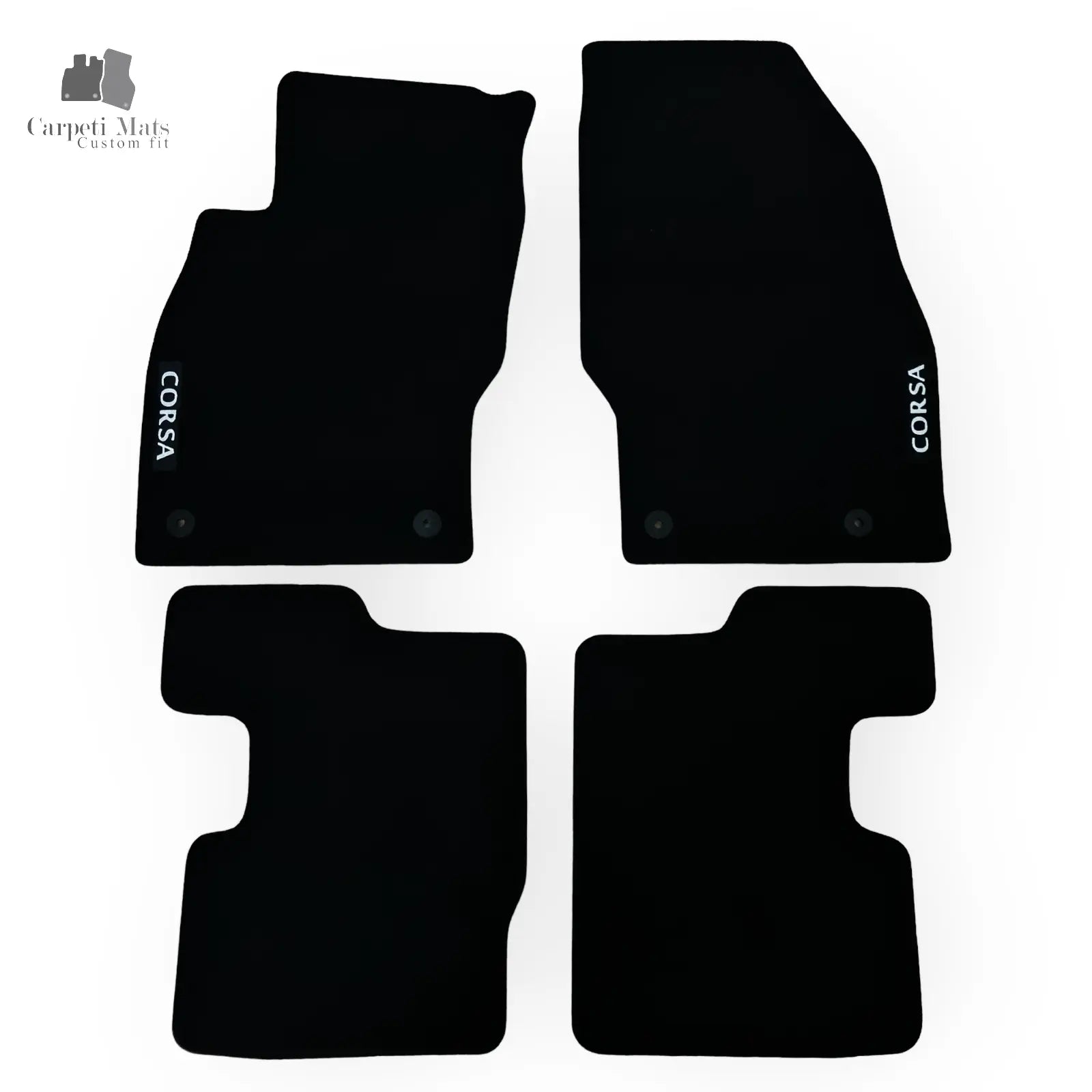 Carpet Car Floor Mats Velour for Opel Corsa 2014-2019 E-logo Car Floor Mats Velour CarpetiMats