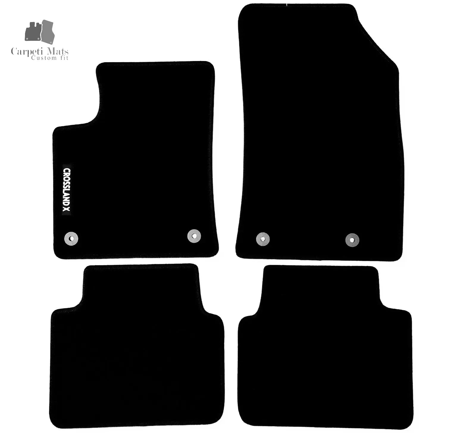 Carpet Car Floor Mats Velour for Opel Crossland X 2017-2021-logo Car Floor Mats Velour CarpetiMats