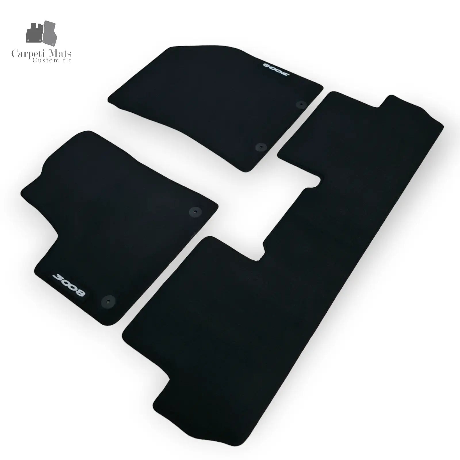 Carpet Car Floor Mats Velour for Peugeot 3008 2016-->logo Car Floor Mats Velour CarpetiMats