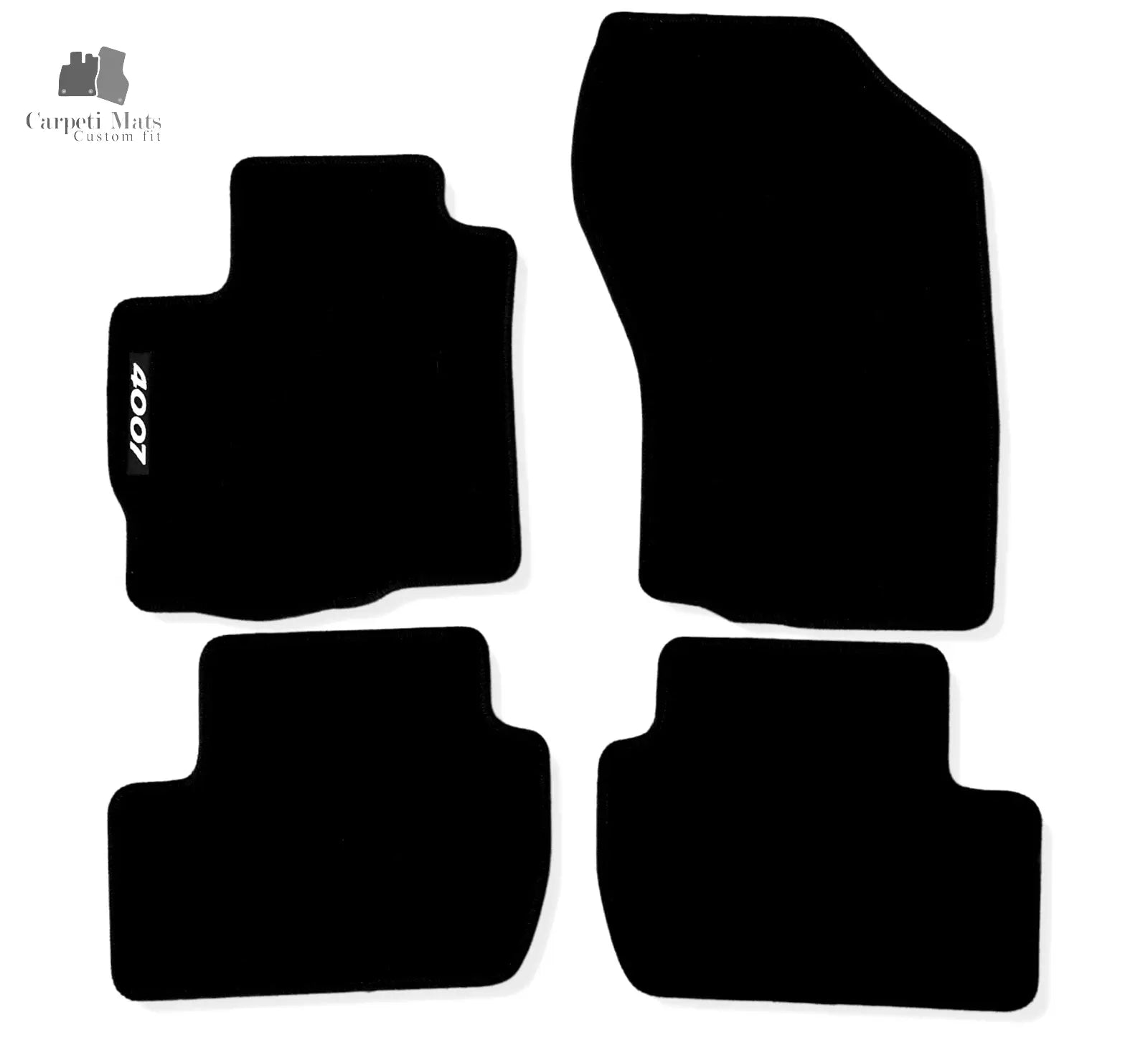 Carpet Car Floor Mats Velour for Peugeot 4007 07.2007-04.2012-logo Car Floor Mats Velour CarpetiMats