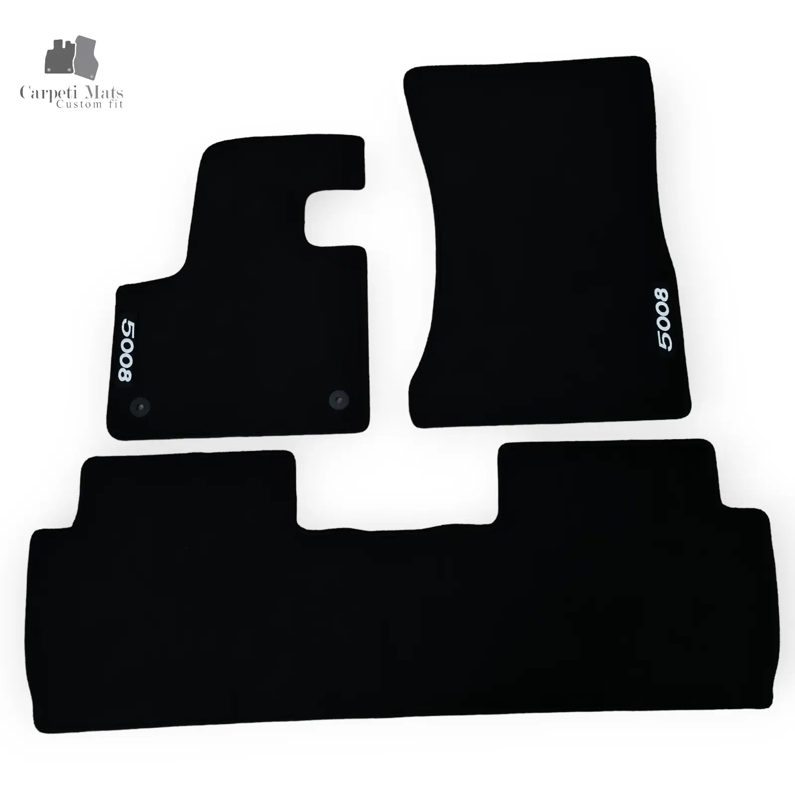 Carpet Car Floor Mats Velour for Peugeot 5008 2017->logo Car Floor Mats Velour CarpetiMats
