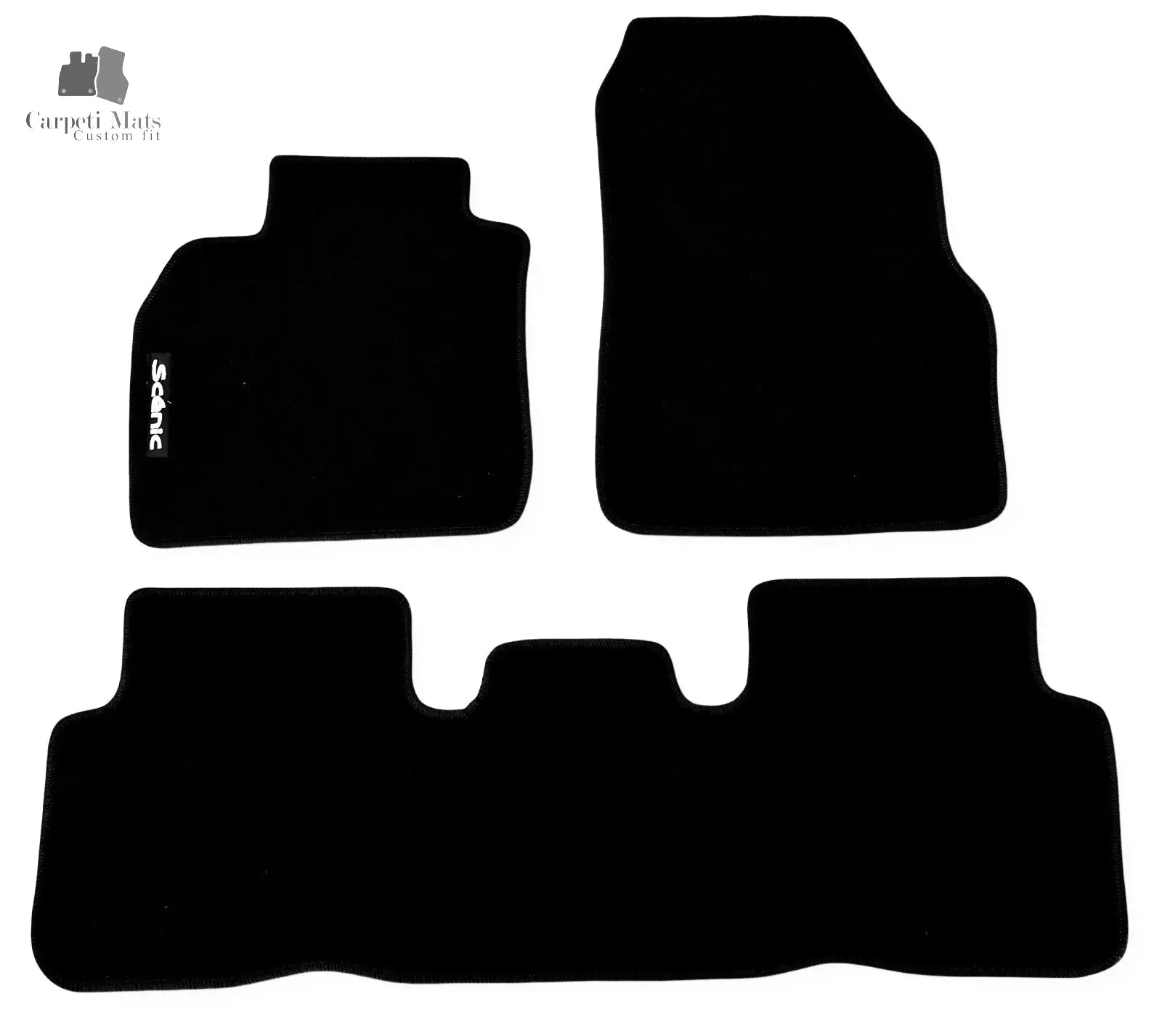 Carpet Car Floor Mats Velour for Renault Scenic 2003-2009-logo Car Floor Mats Velour CarpetiMats