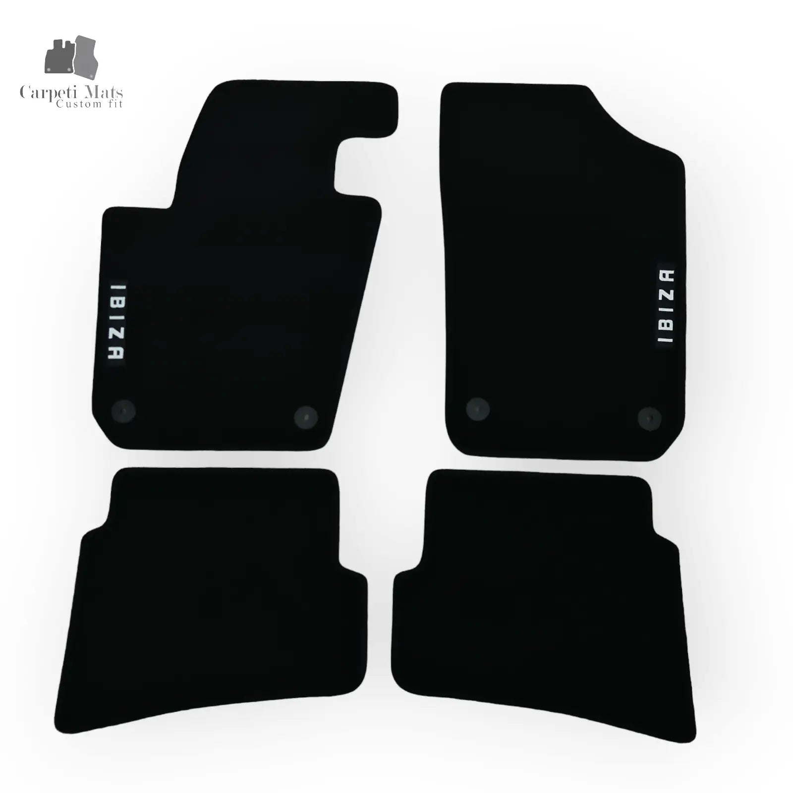 Carpet Car Floor Mats Velour for Seat Ibiza 07.2008-05.2017-logo Car Floor Mats Velour CarpetiMats