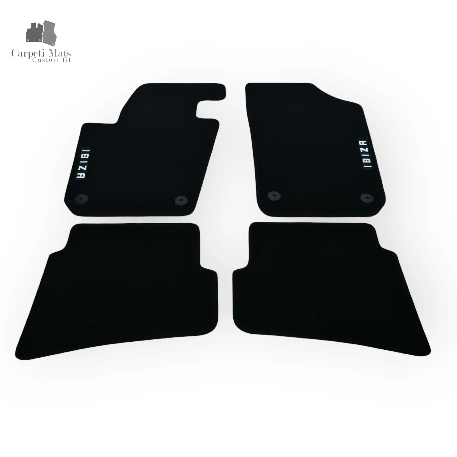 Carpet Car Floor Mats Velour for Seat Ibiza 07.2008-05.2017-logo Car Floor Mats Velour CarpetiMats