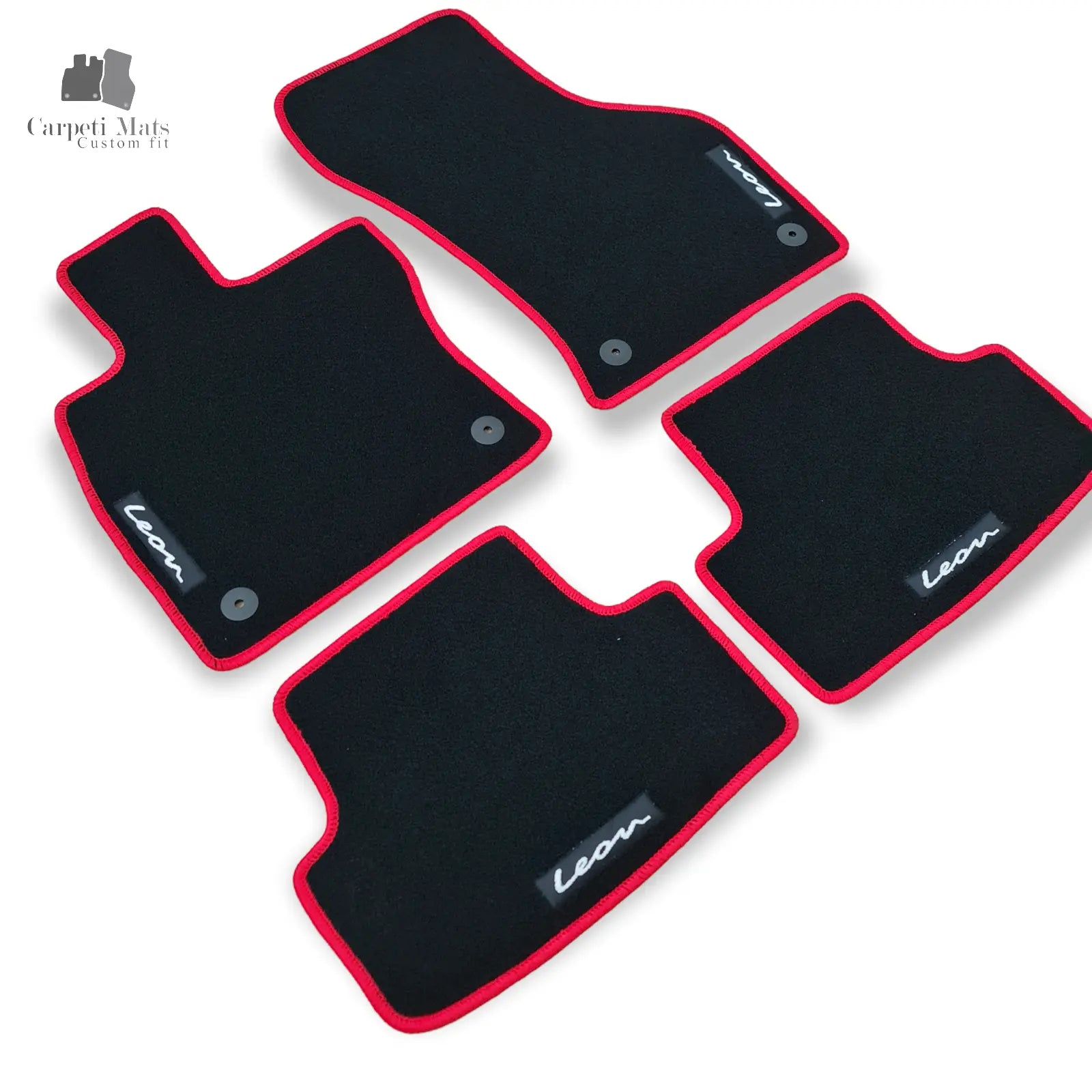 Carpet Car Floor Mats Velour for Seat Leon 09.2012-12.2019 logo Car Floor Mats Velour CarpetiMats