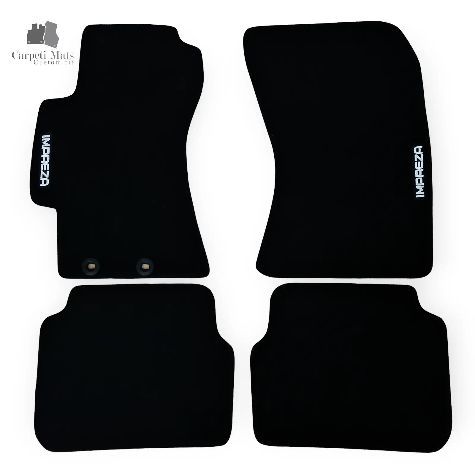 Carpet Car Floor Mats Velour for Subaru Impreza 01.2008-06.2012-logo Car Floor Mats Velour CarpetiMats