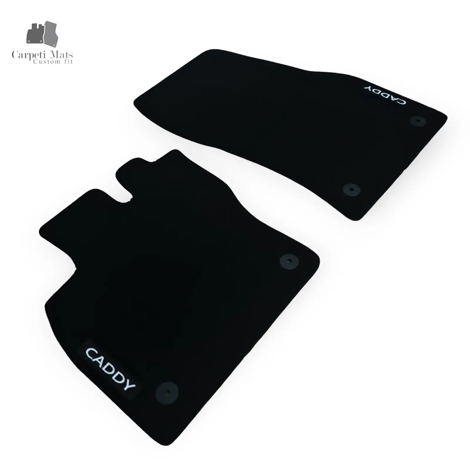 Carpet Car Floor Mats Velour for VW Caddy 02.2020->logo Car Floor Mats Velour CarpetiMats