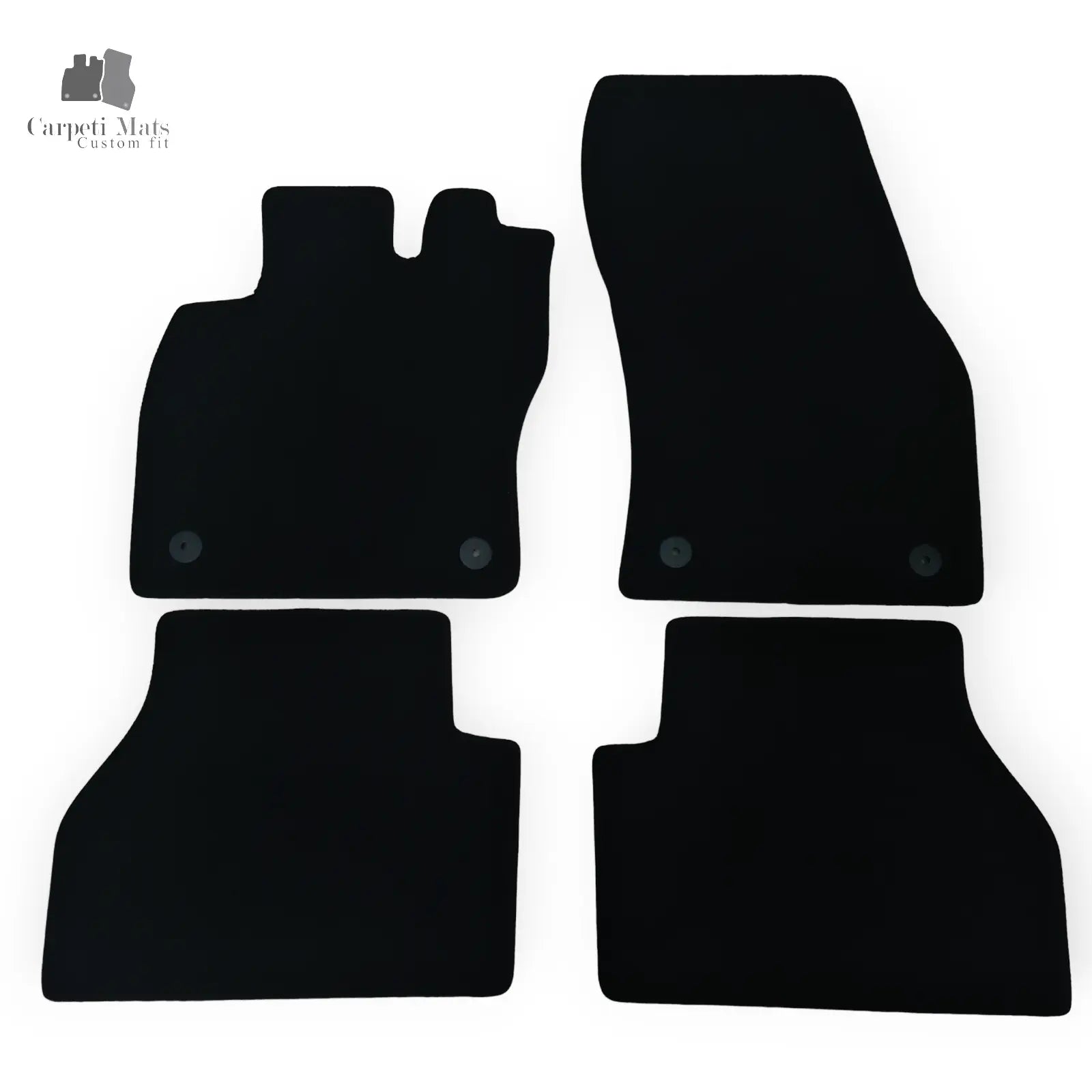 Carpet Car Floor Mats Velour for VW Caddy 02.2020->logo Car Floor Mats Velour CarpetiMats