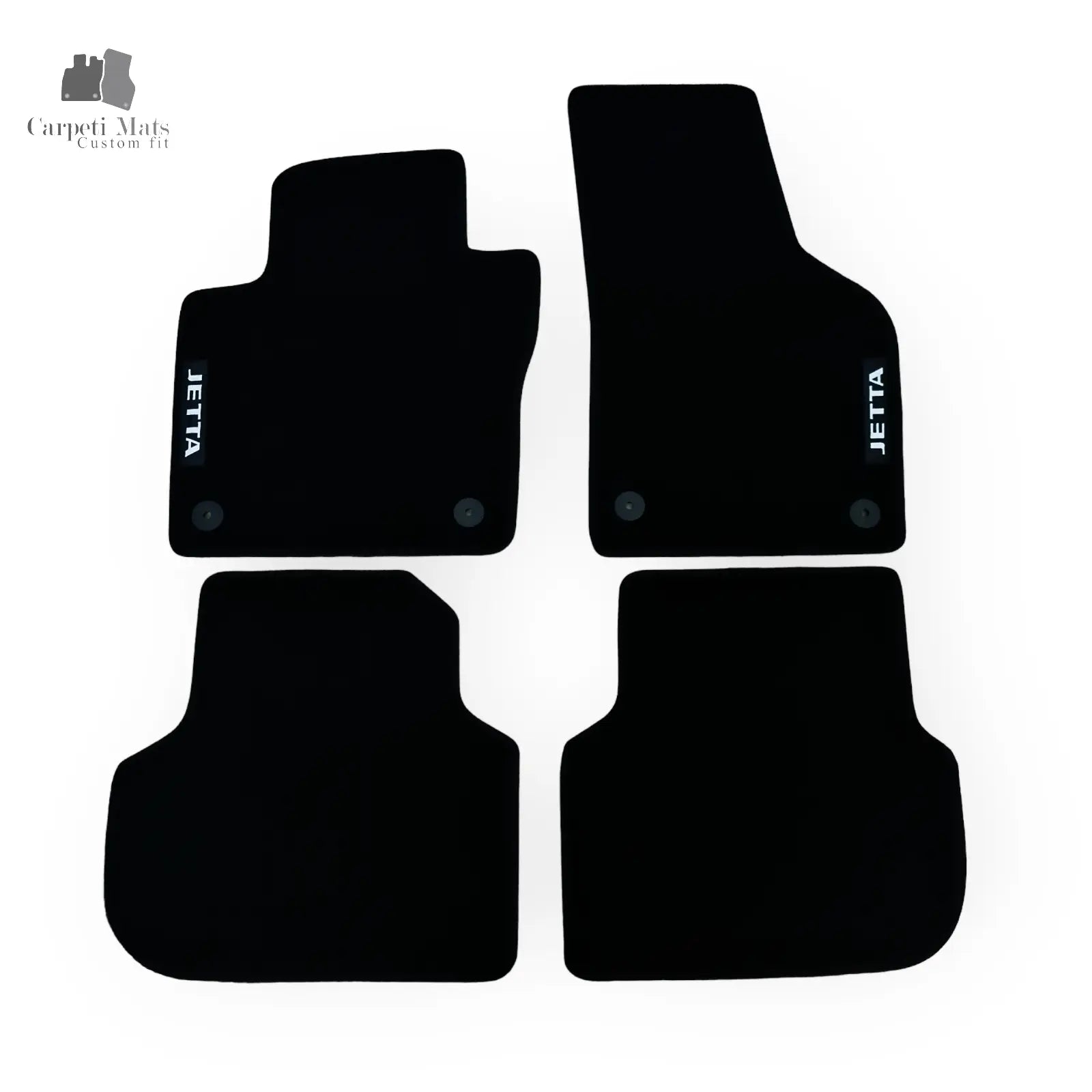 Carpet Car Floor Mats Velour for VW Jetta 04.2010-2017-logo Car Floor Mats Velour CarpetiMats