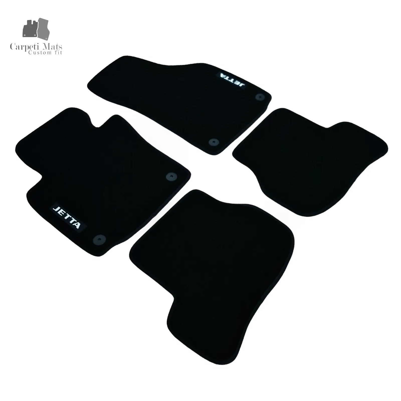 Carpet Car Floor Mats Velour for VW Jetta 08.2005-10.2010-Jetta logo Car Floor Mats Velour CarpetiMats