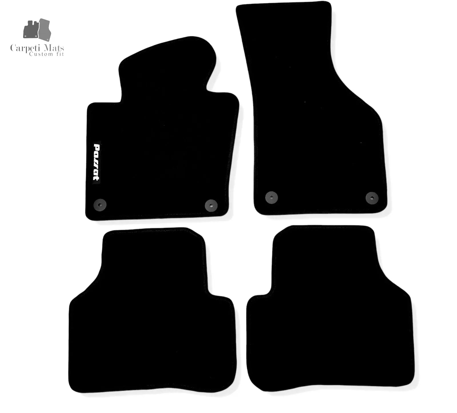 Carpet Car Floor Mats Velour for VW Passat B7 2010-2014 AV2 fiksing-Logo Car Floor Mats Velour CarpetiMats