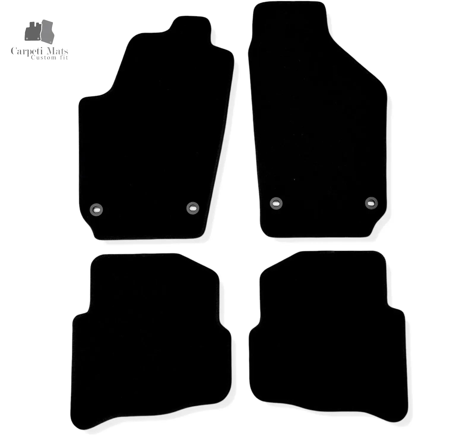 Carpet Car Floor Mats Velour for VW Polo AV2 FIXING 2002-2009-no logo Car Floor Mats Velour CarpetiMats