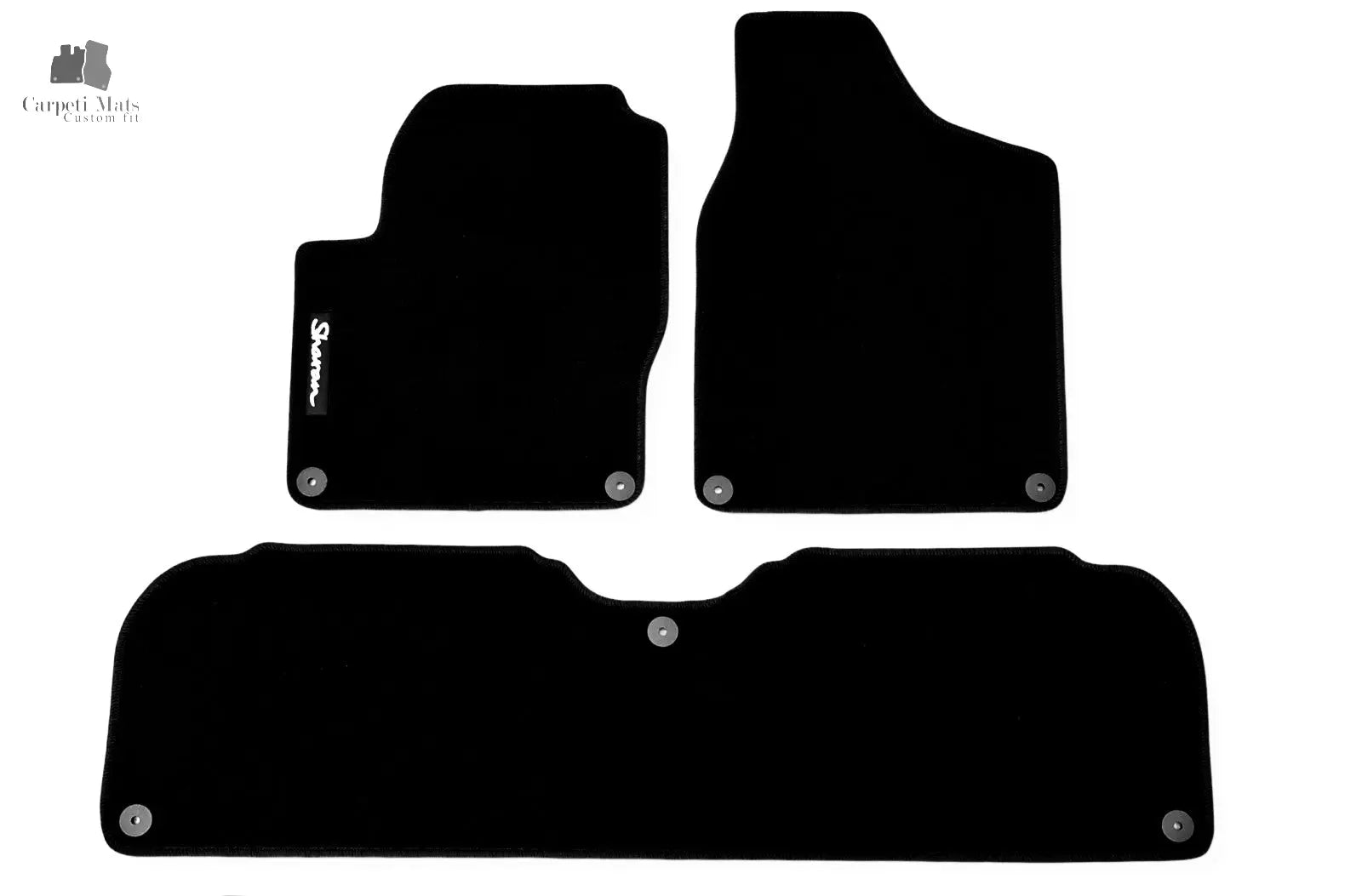 Carpet Car Floor Mats Velour for VW Sharan 05.1995-03.2010 2 rows(AV2 FIXING)-logo Car Floor Mats Velour CarpetiMats