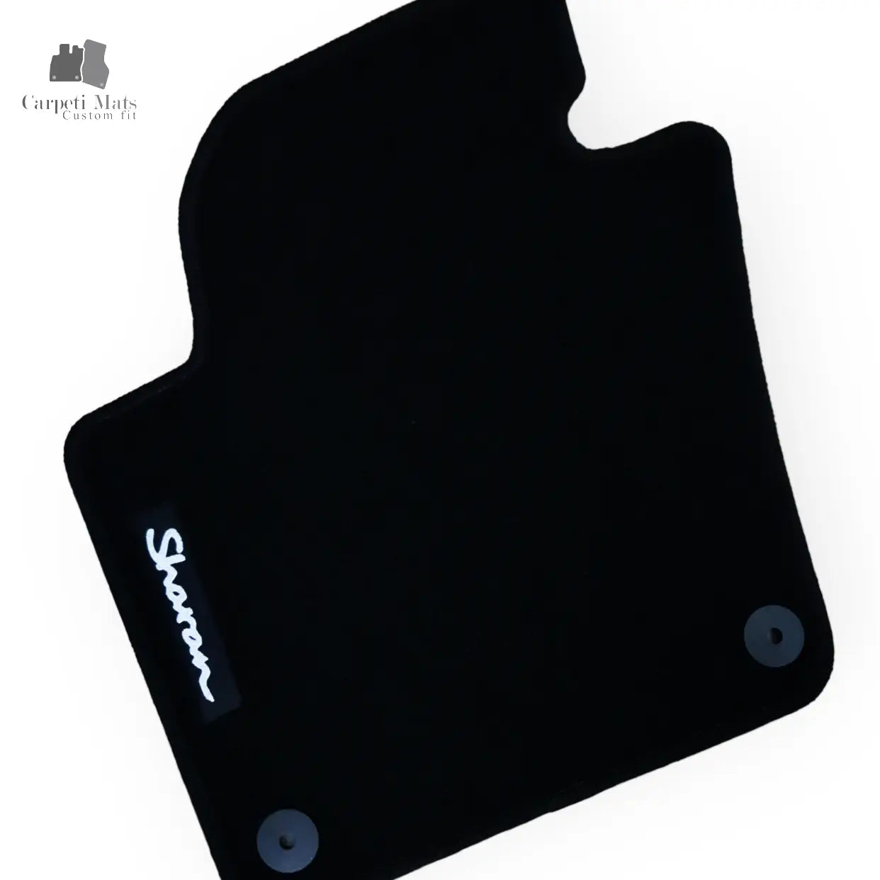 Carpet Car Floor Mats Velour for VW Sharan 2010-> 5doors three rows- logo Car Floor Mats Velour CarpetiMats