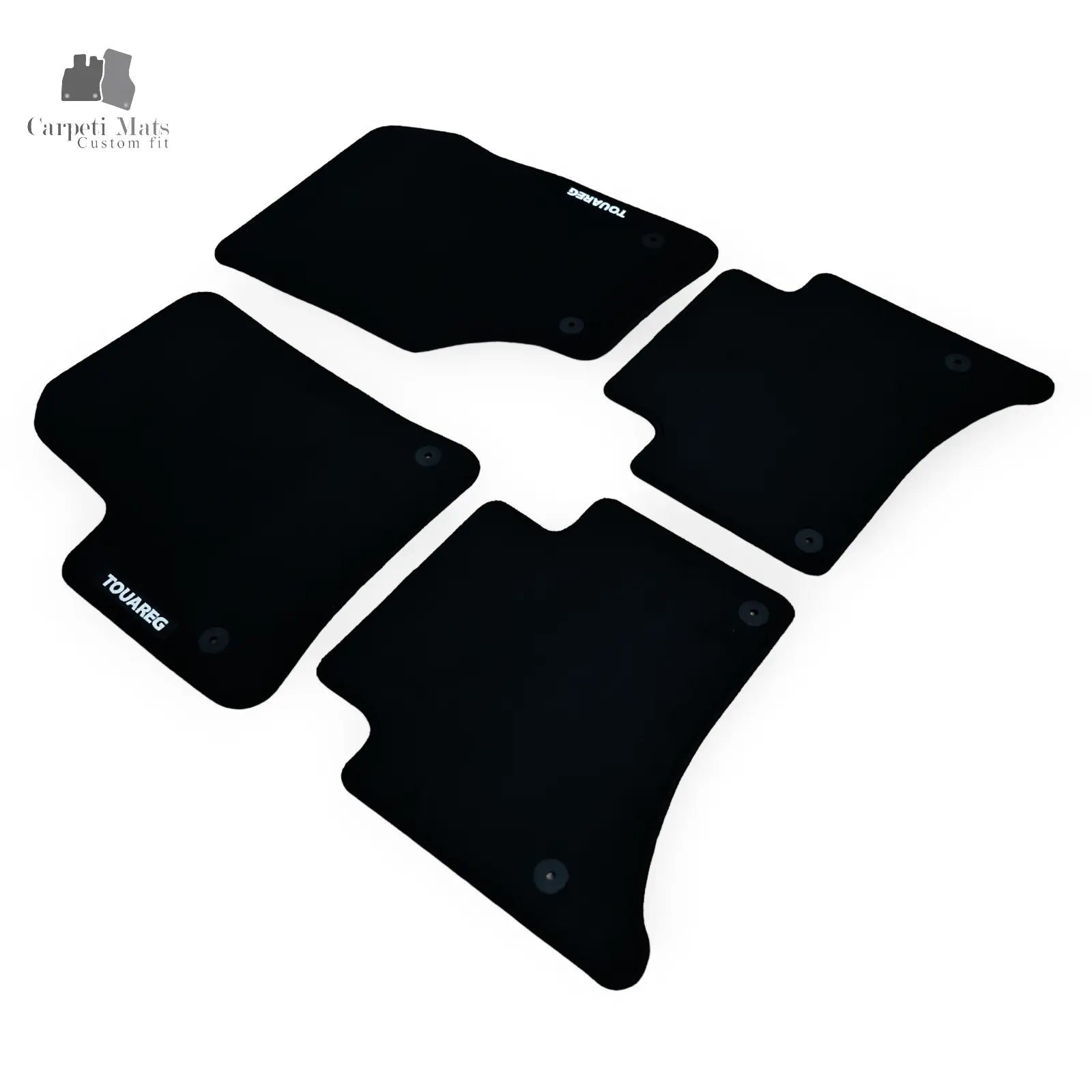 Carpet Car Floor Mats Velour for VW Touareg 2002-2009-logo Car Floor Mats Velour CarpetiMats