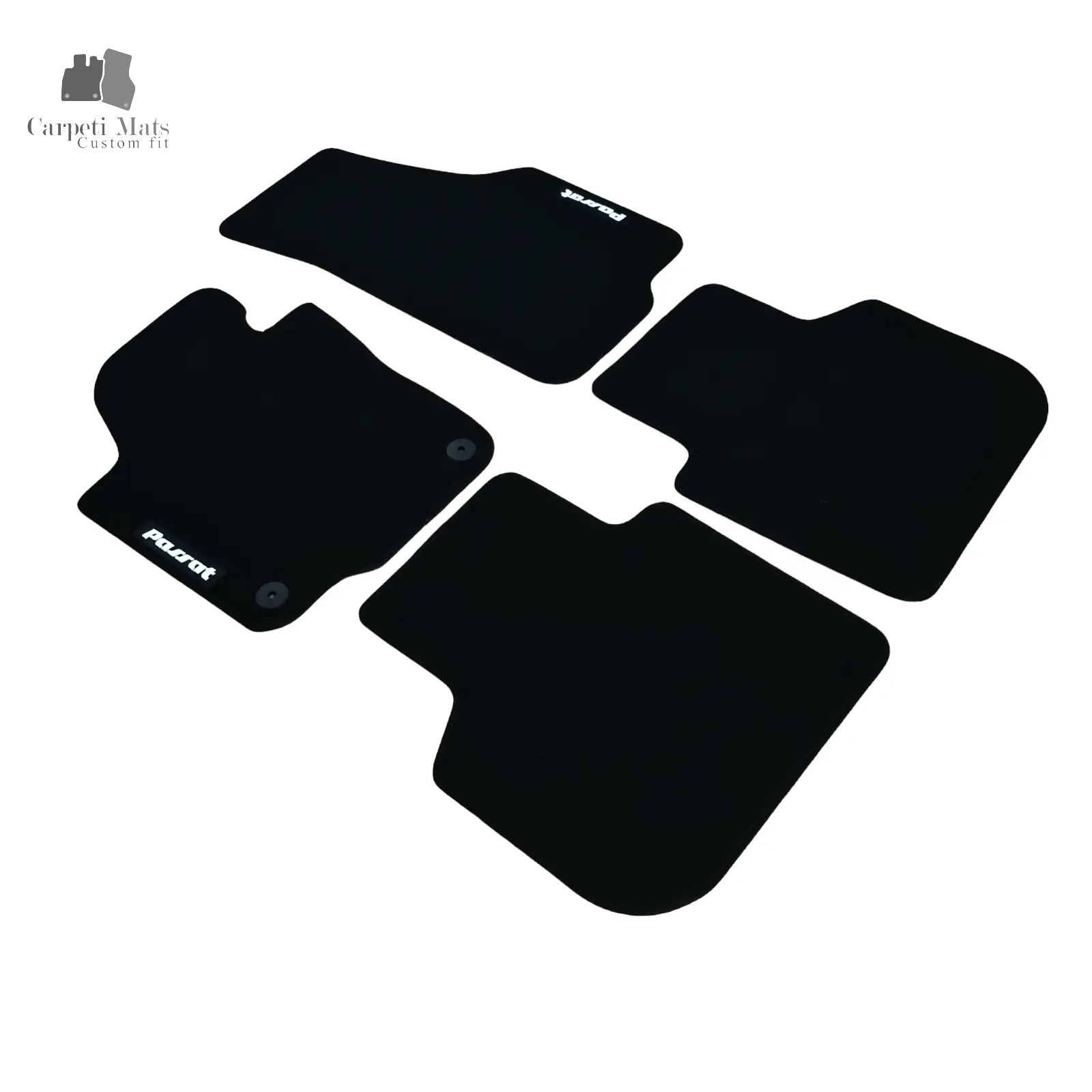 Carpet Car Floor Mats Velour for VW Passat SE 2011-2019 USA Model - logo Car Floor Mats Velour CarpetiMats