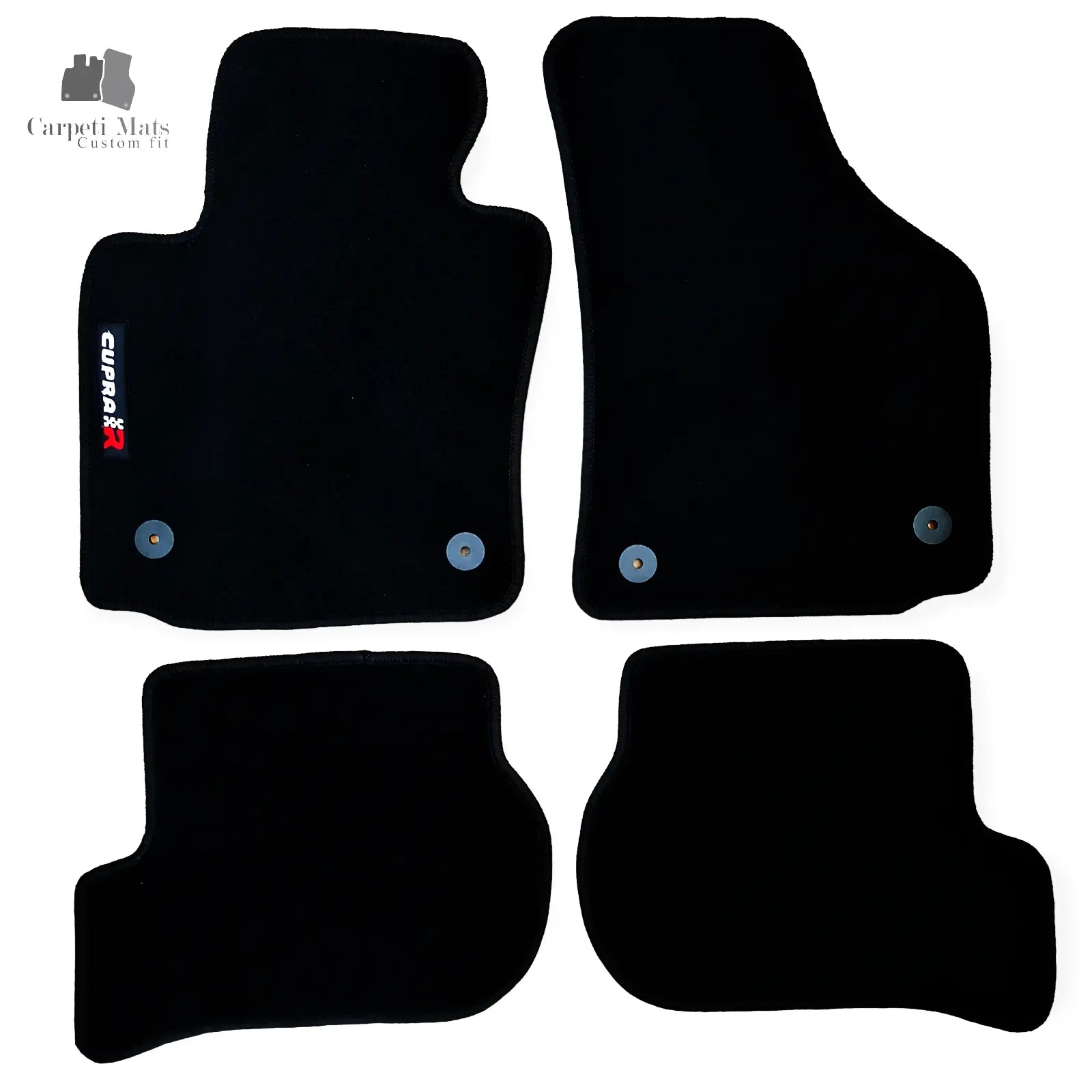 Carpet Car Floor Mats Velour for Seat Leon 05.2005-09.2012/Cupra-logo Cupra Car Floor Mats Velour CarpetiMats