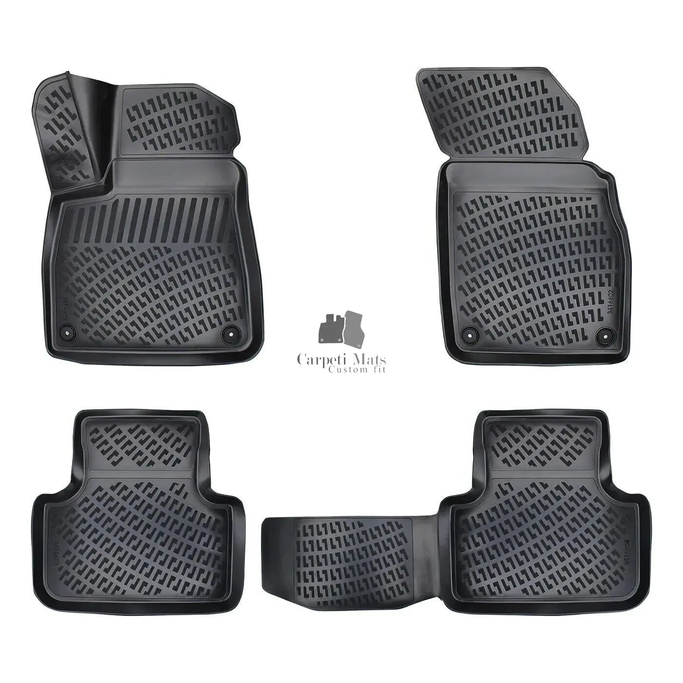Floor Mats Liners For Audi Q7 e-Tron 2016-2025 All Weather Heavy Duty Car Rugs