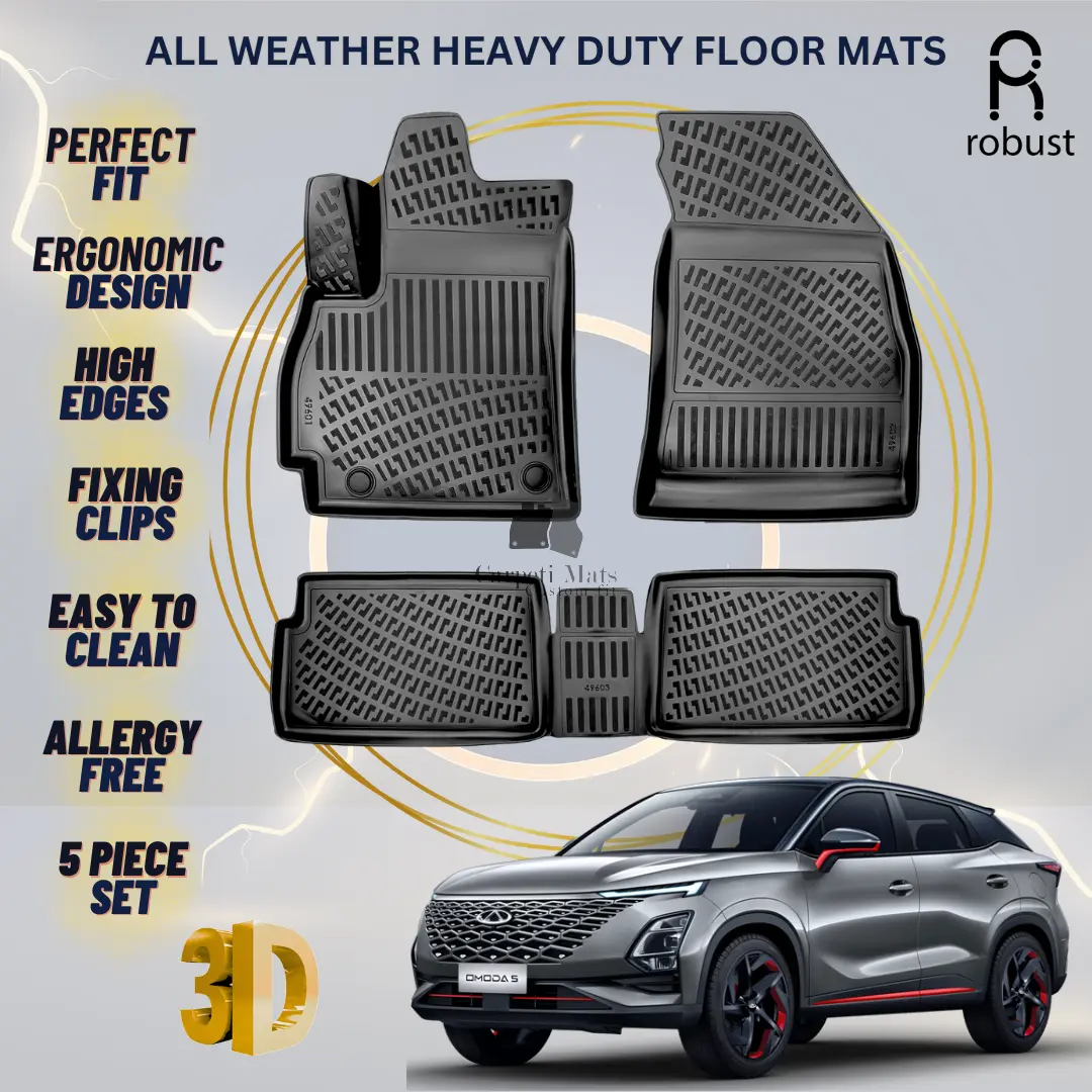 Floor Mats Liners For Chery Omoda 5 2022-2025 All Weather Heavy Duty 3D Car Rugs