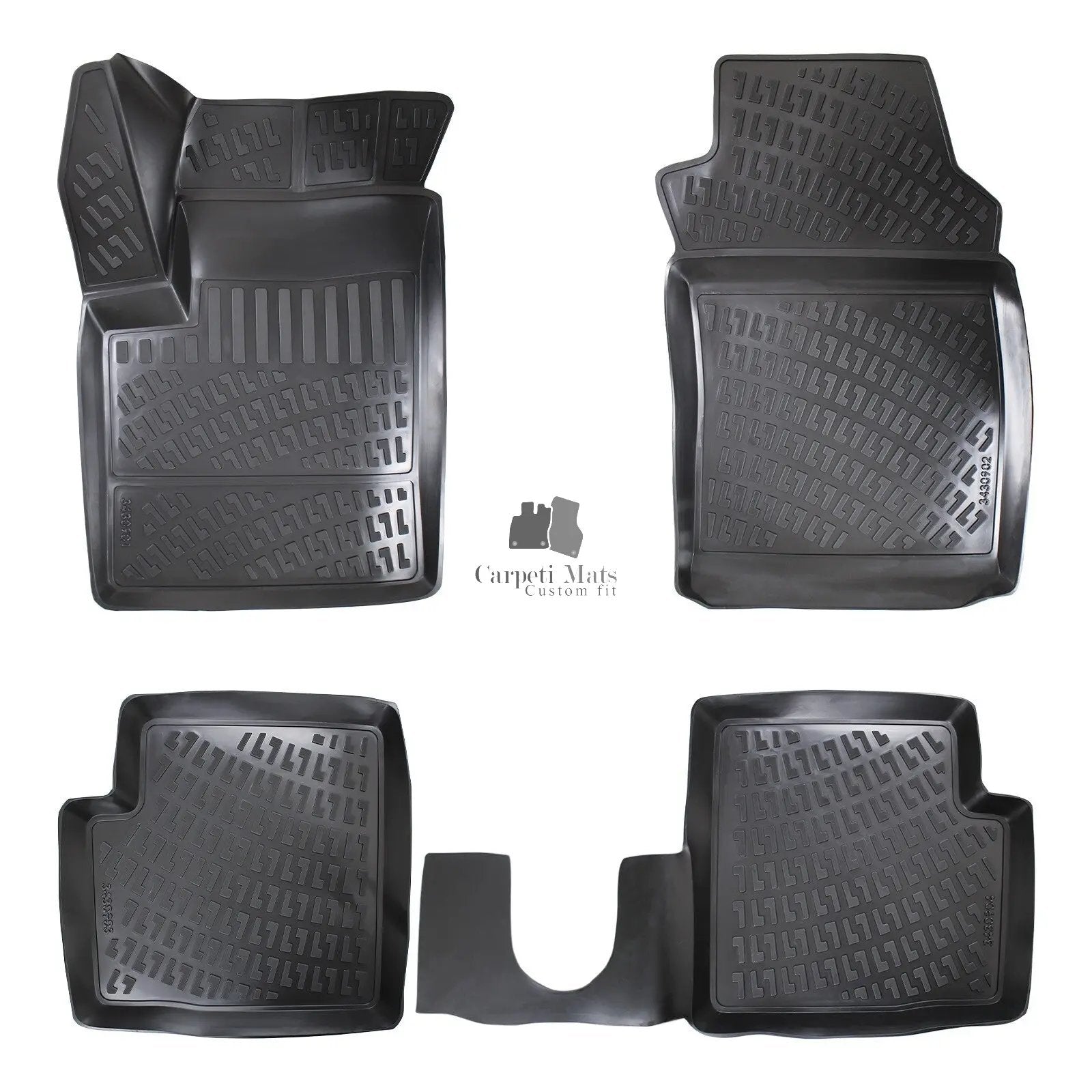 Floor Mats Liners For Fiat Panda 2003-2011 All Weather Heavy Duty 3D Car Rugs