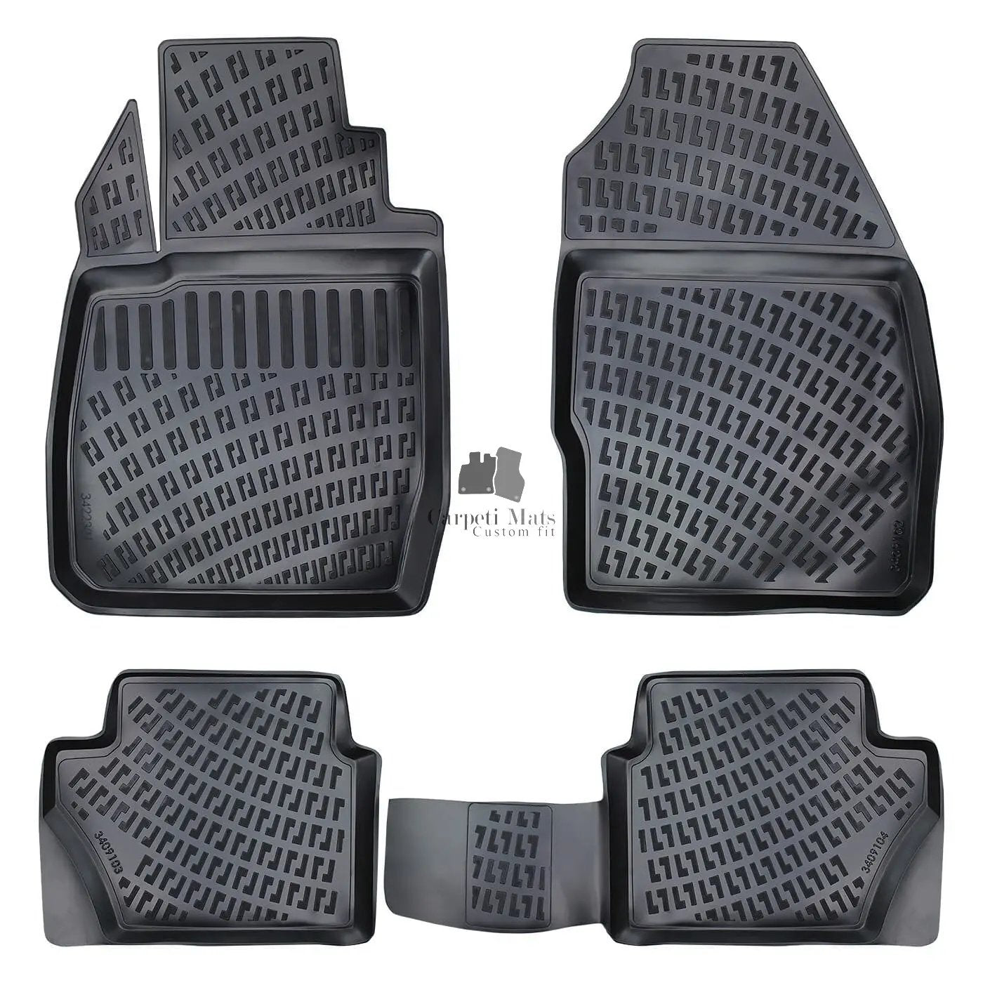 Floor Mats Liners For Ford Fiesta 2002-2008 All Weather Heavy Duty 3D Car Rugs