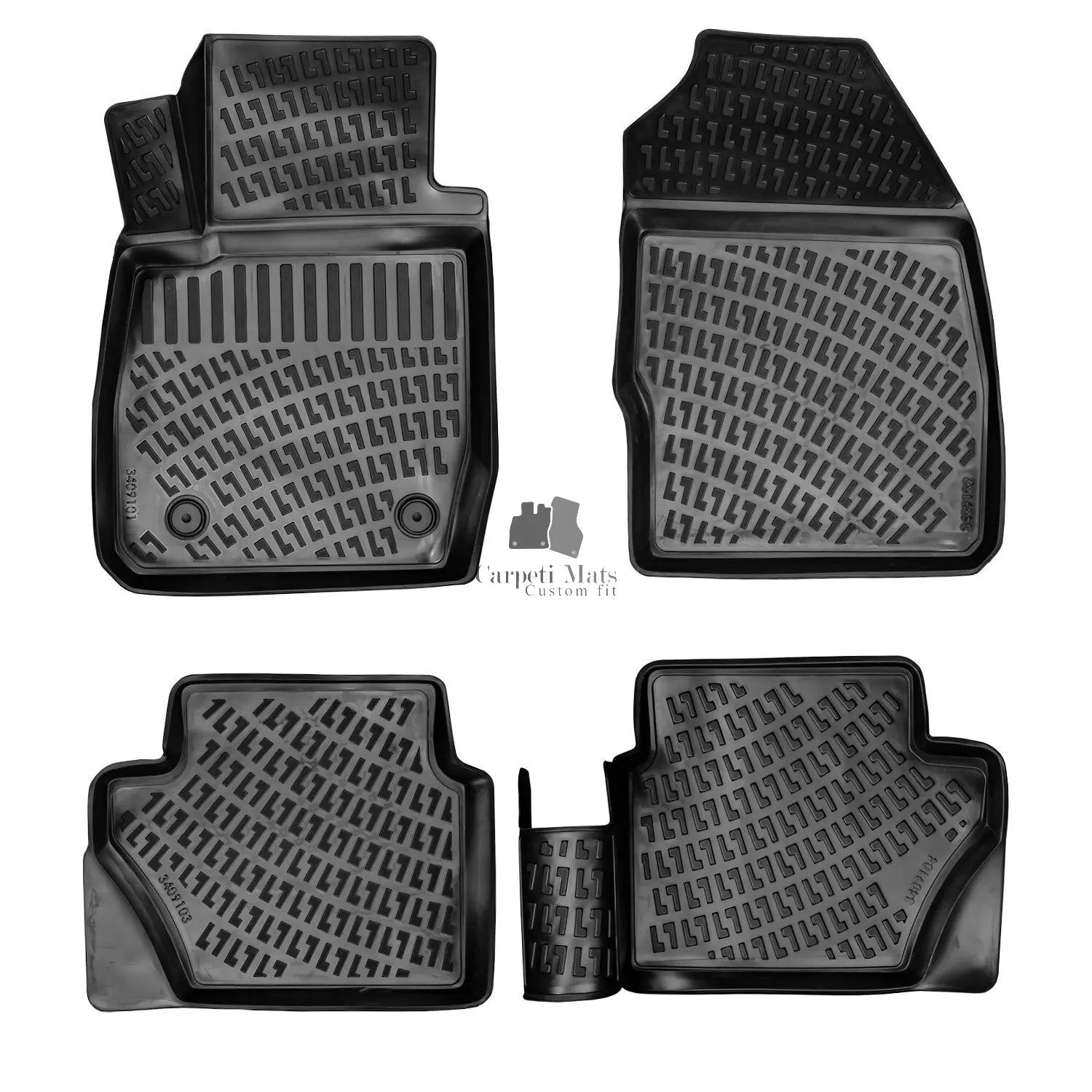 Floor Mats Liners For Ford Fiesta 2013-2017 All Weather Heavy Duty 3D Car Rugs